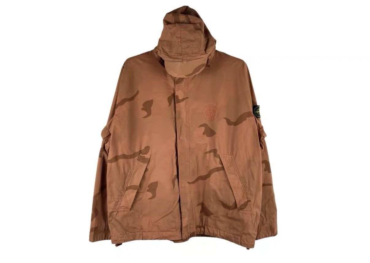 Stone Island Orange Camo Hooded Jacket Size M Size US M / EU 48-50 / 2 - 1 Thumbnail