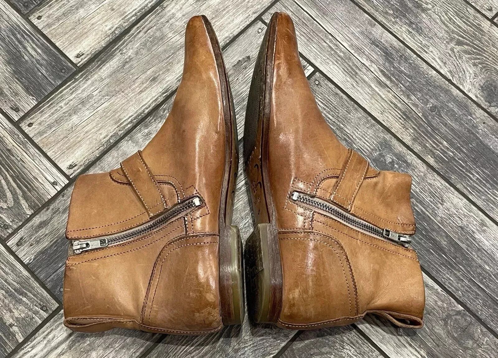MoMA MOMA WOMENS ANKLE BOOTS SHOES LEATHER BROWN Size US 10 / IT 40 - 3 Thumbnail