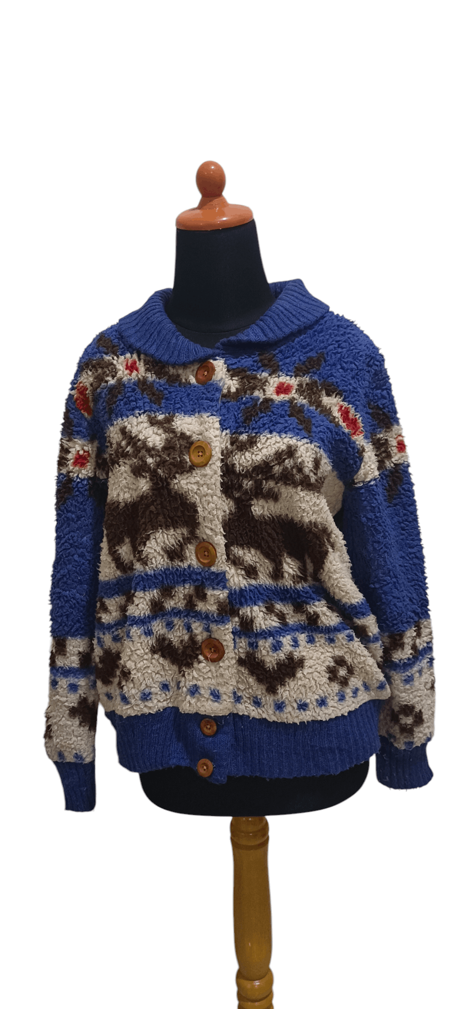 Japanese Brand Vintage 1990s Cardigan Cristmas Theme Size M / US 6-8 / IT 42-44 - 1 Thumbnail