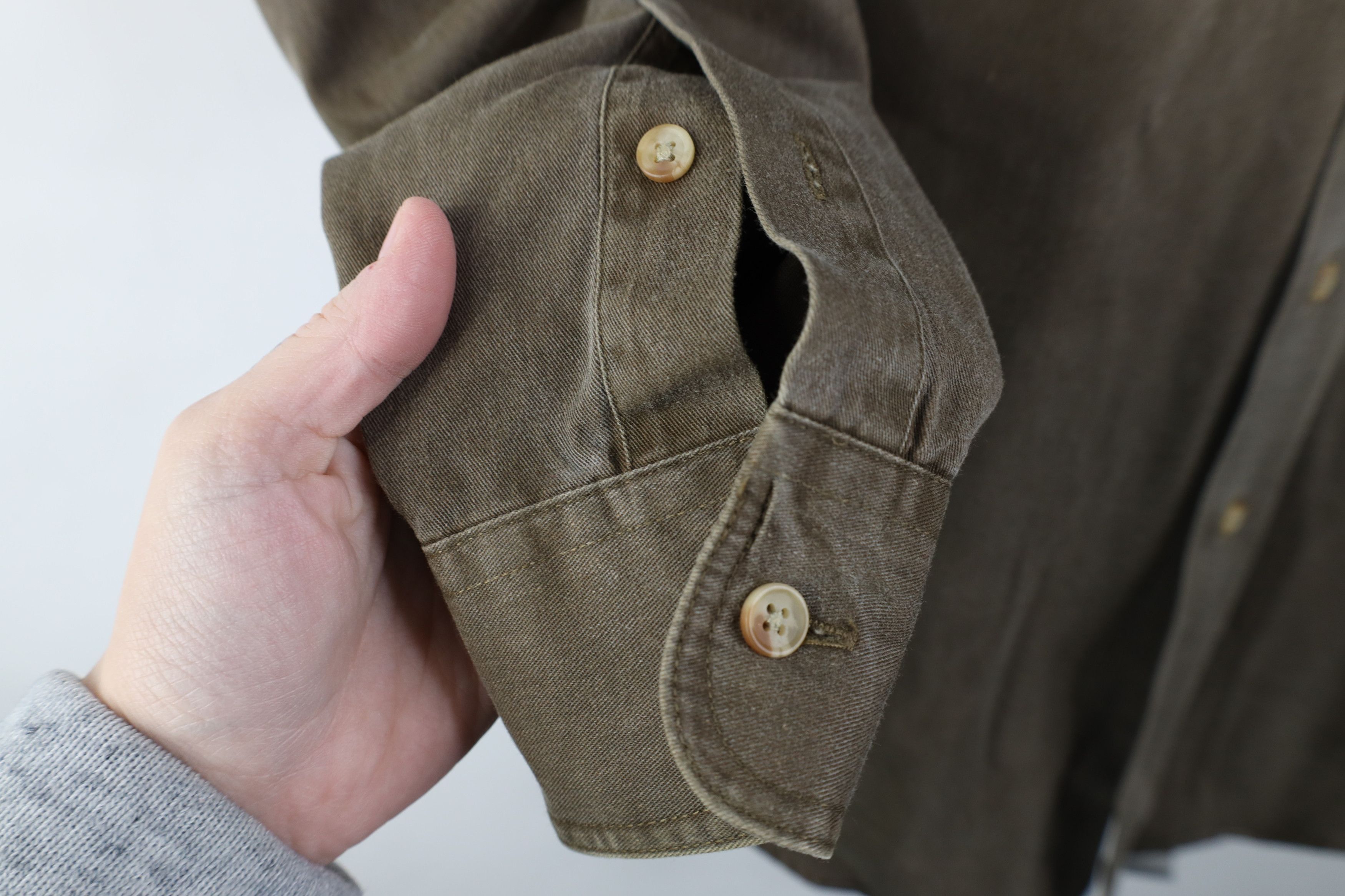Vintage Vintage 90s Streetwear Pigment Dye Twill Collared Shirt Size US L / EU 52-54 / 3 - 5 Thumbnail