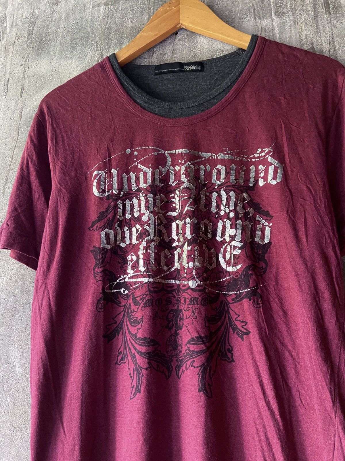 Beauty Beast × Hysteric Glamour × Japanese Brand 🌸DOUBLE LAYER NECK MOSSIMO TEE Size US M / EU 48-50 / 2 - 3 Thumbnail