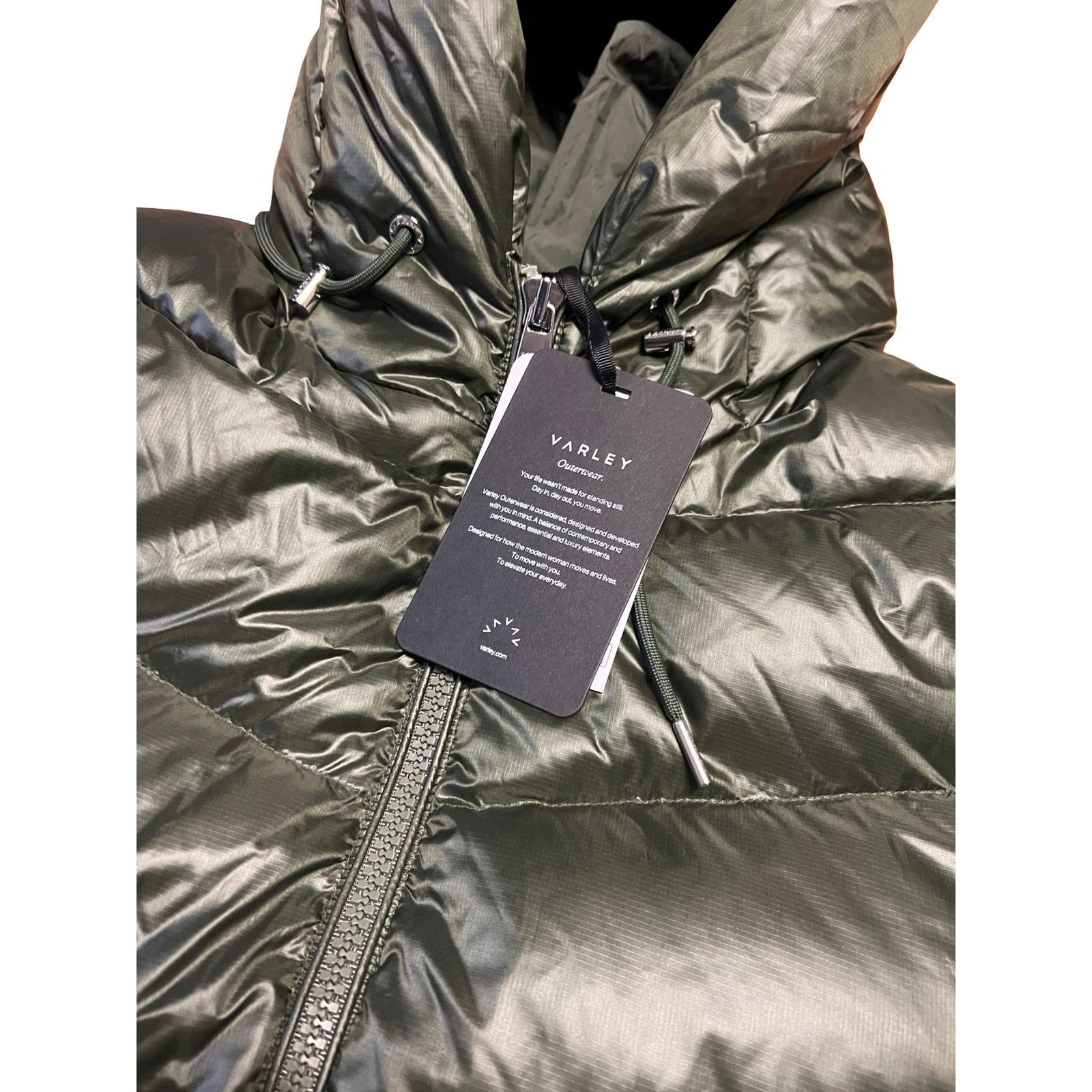 Varley $500 NWT Varley Womens Madelina Puffer M Racing Olive Size M / US 6-8 / IT 42-44 - 6 Thumbnail