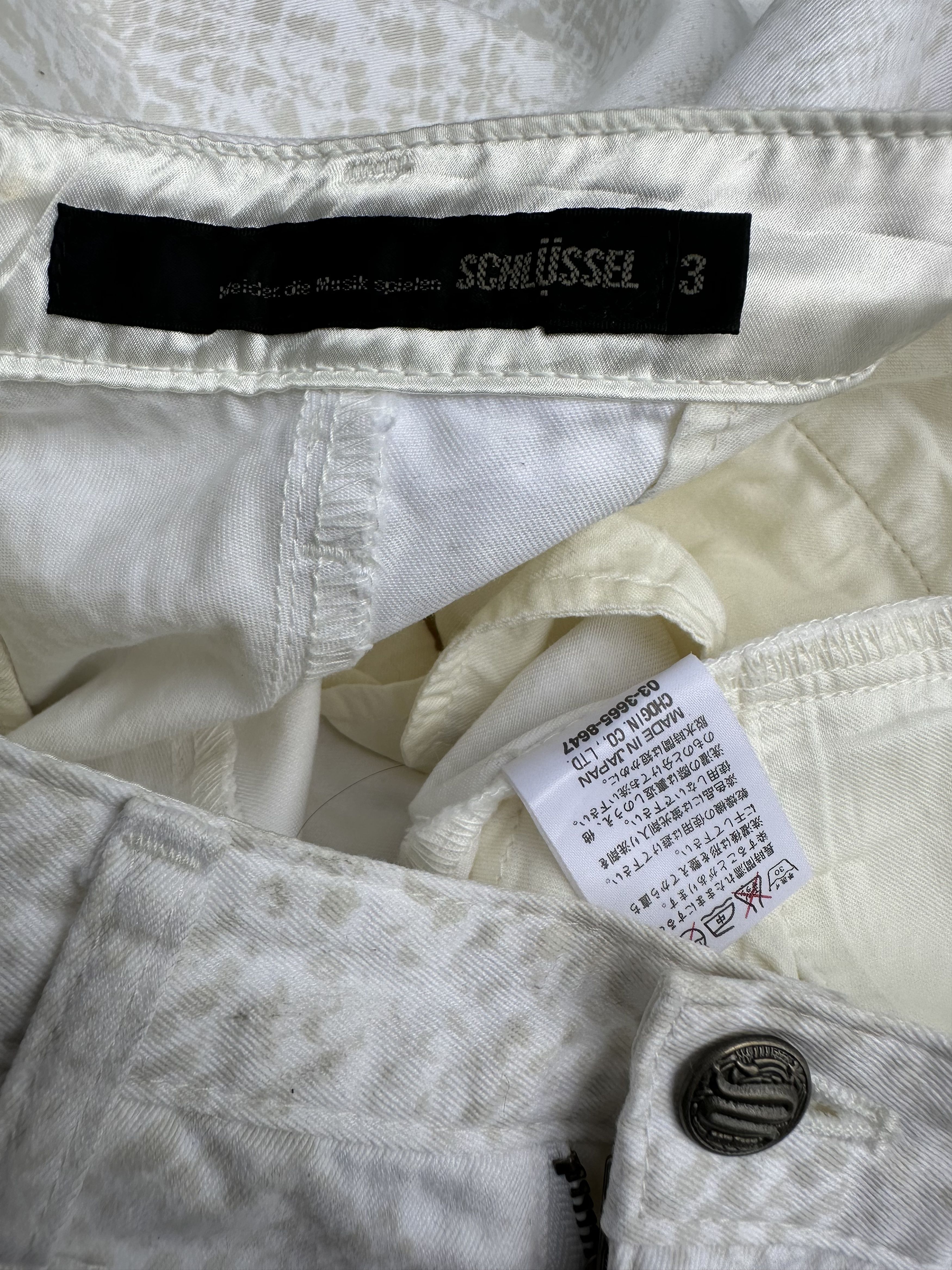 Hysteric Glamour Japanese Brand Schlussel White Scale Flare Denim Pant Size US 32 / EU 48 - 21 Thumbnail