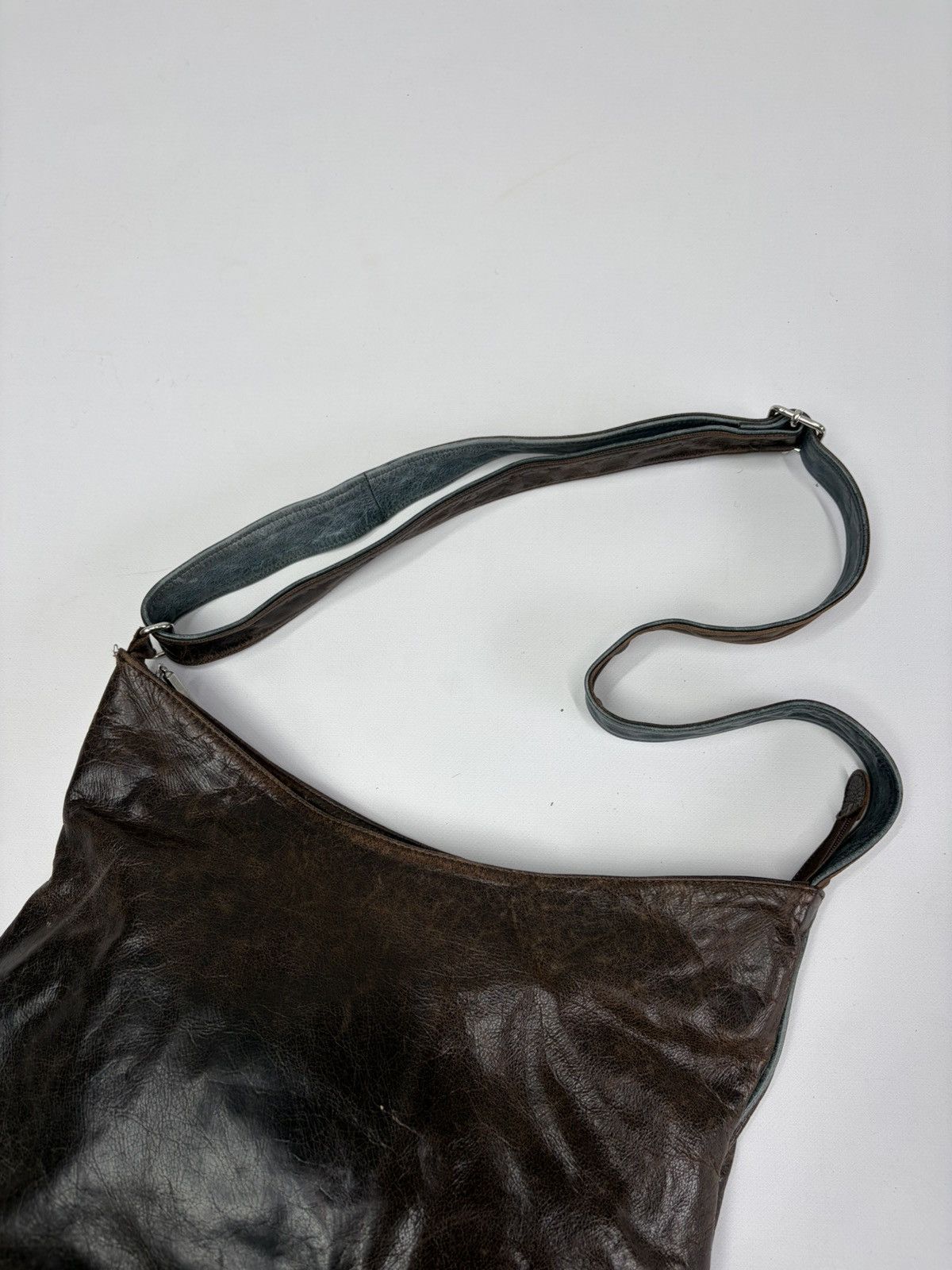 KMRii Brown Studded Leather Bag Y2K Punk Biker Balenciaga Inspired Size ONE SIZE - 14 Thumbnail