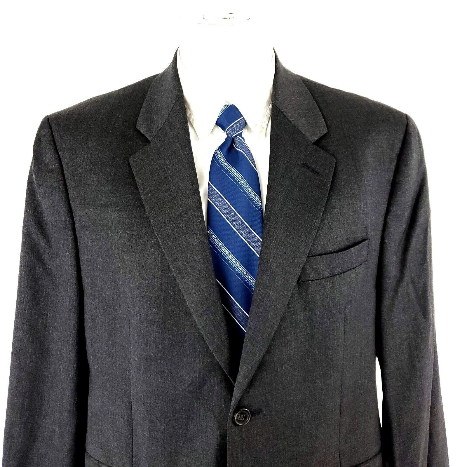 Lauren Ralph Lauren Lauren Ralph Lauren Wool 2 Button Blazer 40R Gray Or Slim Fi Size 40R - 1 Thumbnail