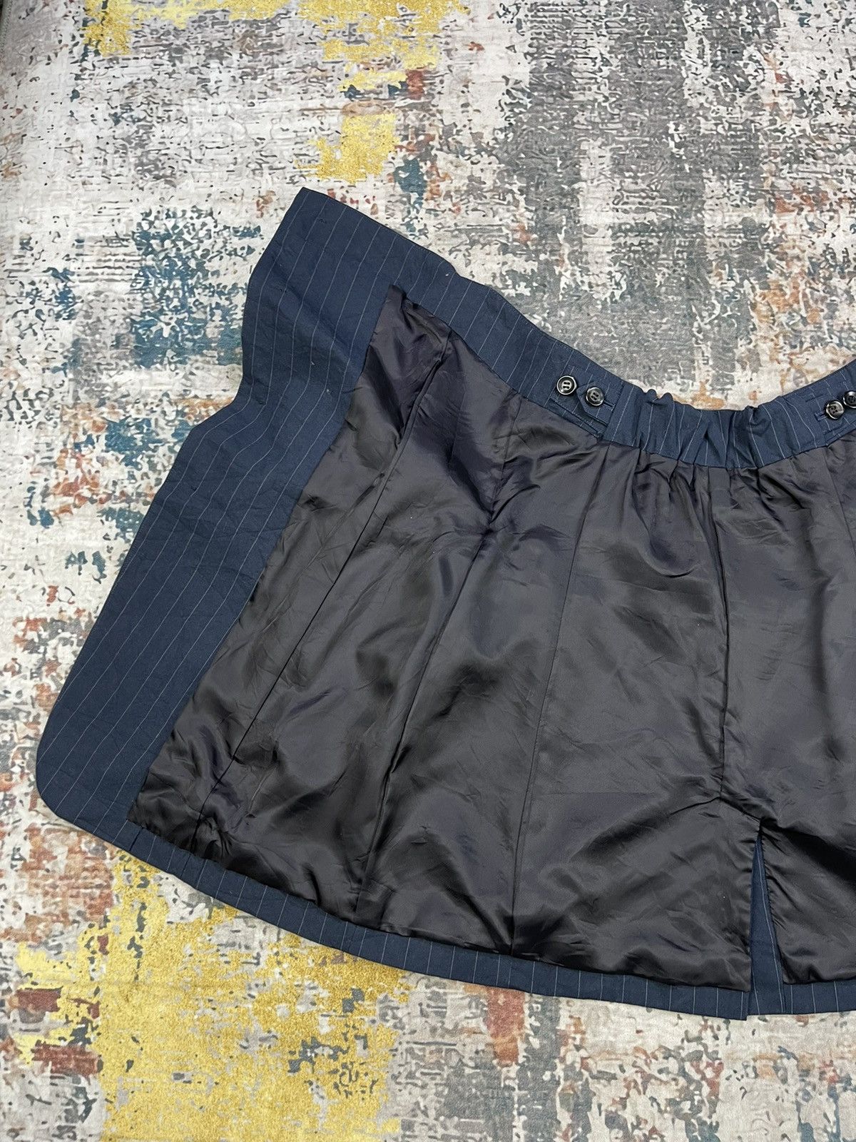 Japanese Brand Lâchement Navy Blanche Pinstriped Bustier Top Size XS / US 0-2 / IT 36-38 - 9 Thumbnail
