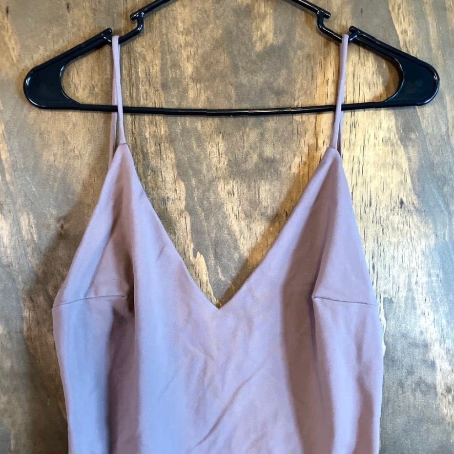 Vintage Intimately Free People Bodysuit Purple V Neck Criss Cross Strap Stretch L Women Size L / US 10 / IT 46 - 2 Thumbnail