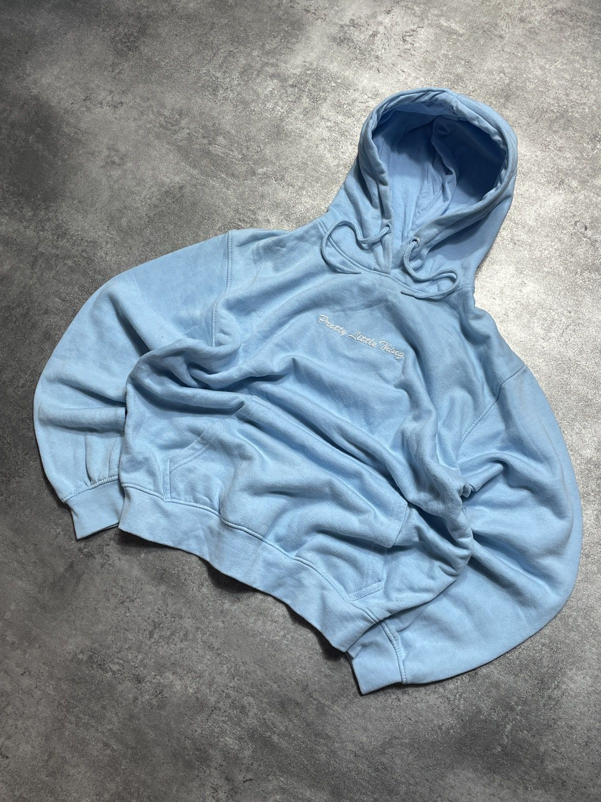 PrettyLittleThing Pretty Little Thing Hoodie Baby Blue Boxy Fit Hype Size S / US 4 / IT 40 - 2 Thumbnail