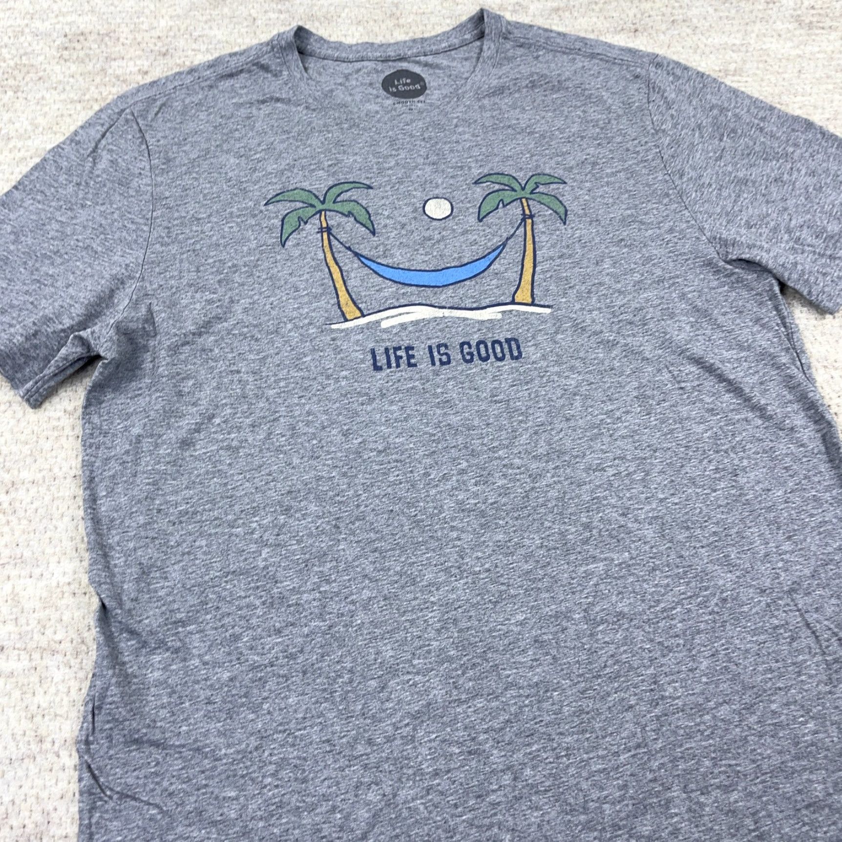 Life is Good Life is Good Gray Smooth Tee Shirt Women Medium Graphic Print Casual Beach Palm Tree Classic Size M / US 6-8 / IT 42-44 - 4 Thumbnail