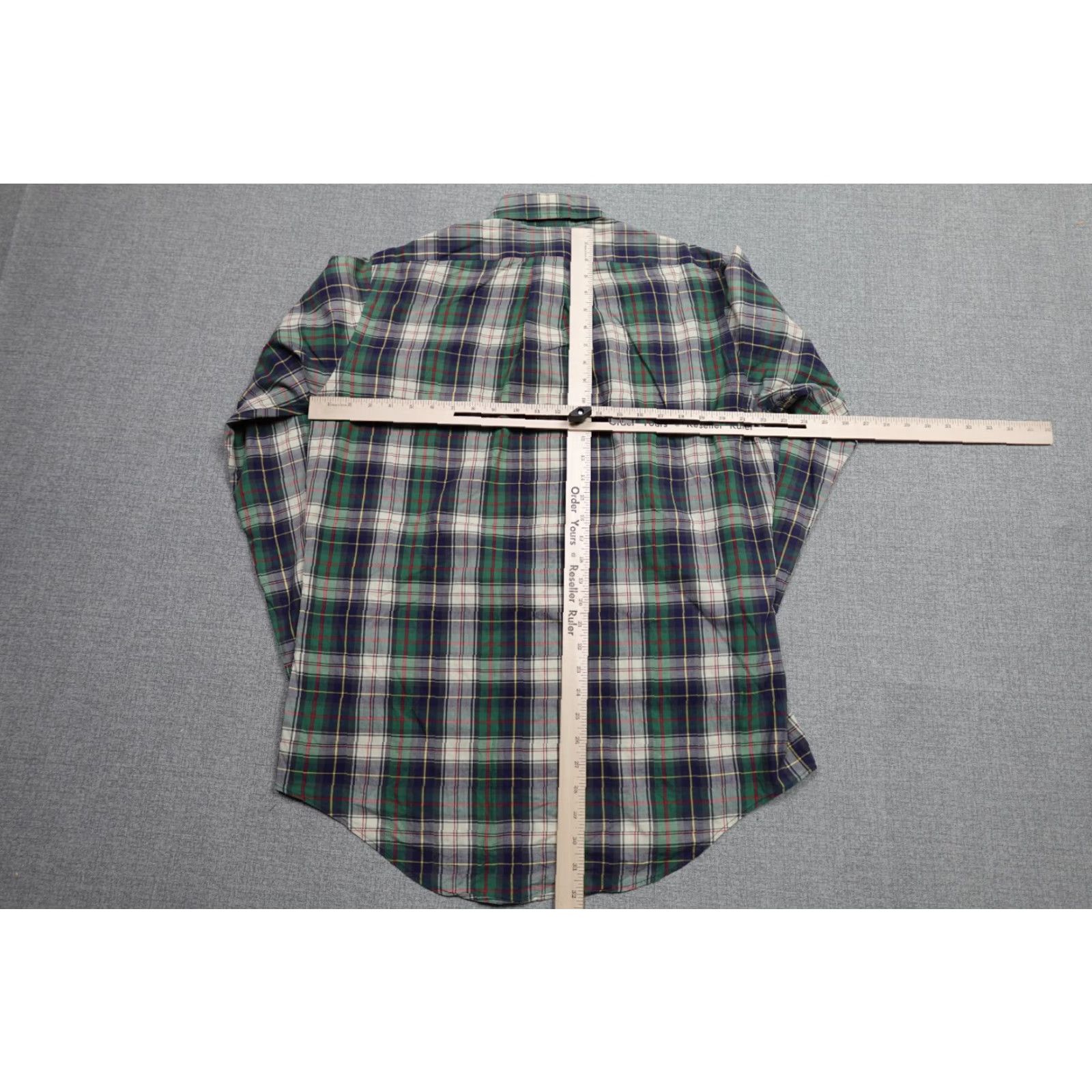 Polo Ralph Lauren Polo Ralph Lauren Shirt Men Medium Button-Front Lightweight Plaid Green Regular Size Size 40R - 5 Thumbnail