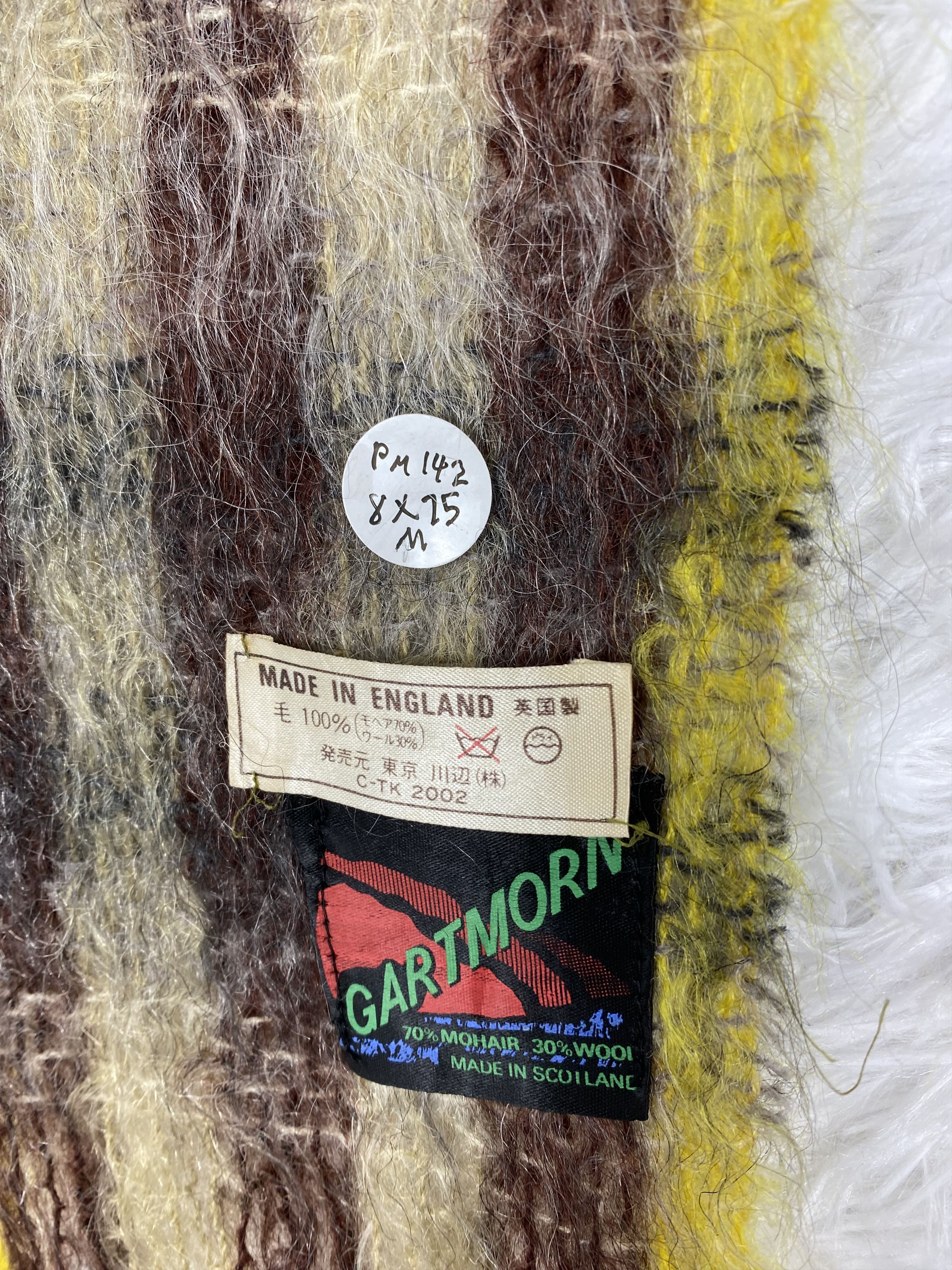 Japanese Brand Vintage Mohair Scarf / Muffler Neckwear PM0142 Size ONE SIZE - 2 Thumbnail