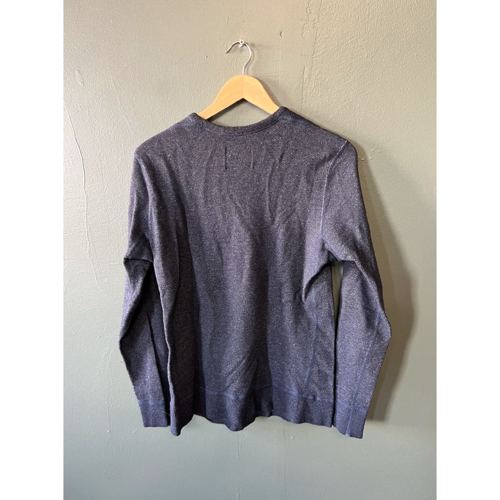 Reigning Champ Reigning Champ Sweater Mens L Pullover Wool Cotton Blend Blue Crew Neck Long Sleeve Knit Logo Classic Vintage: No Size US L / EU 52-54 / 3 - 2 Thumbnail