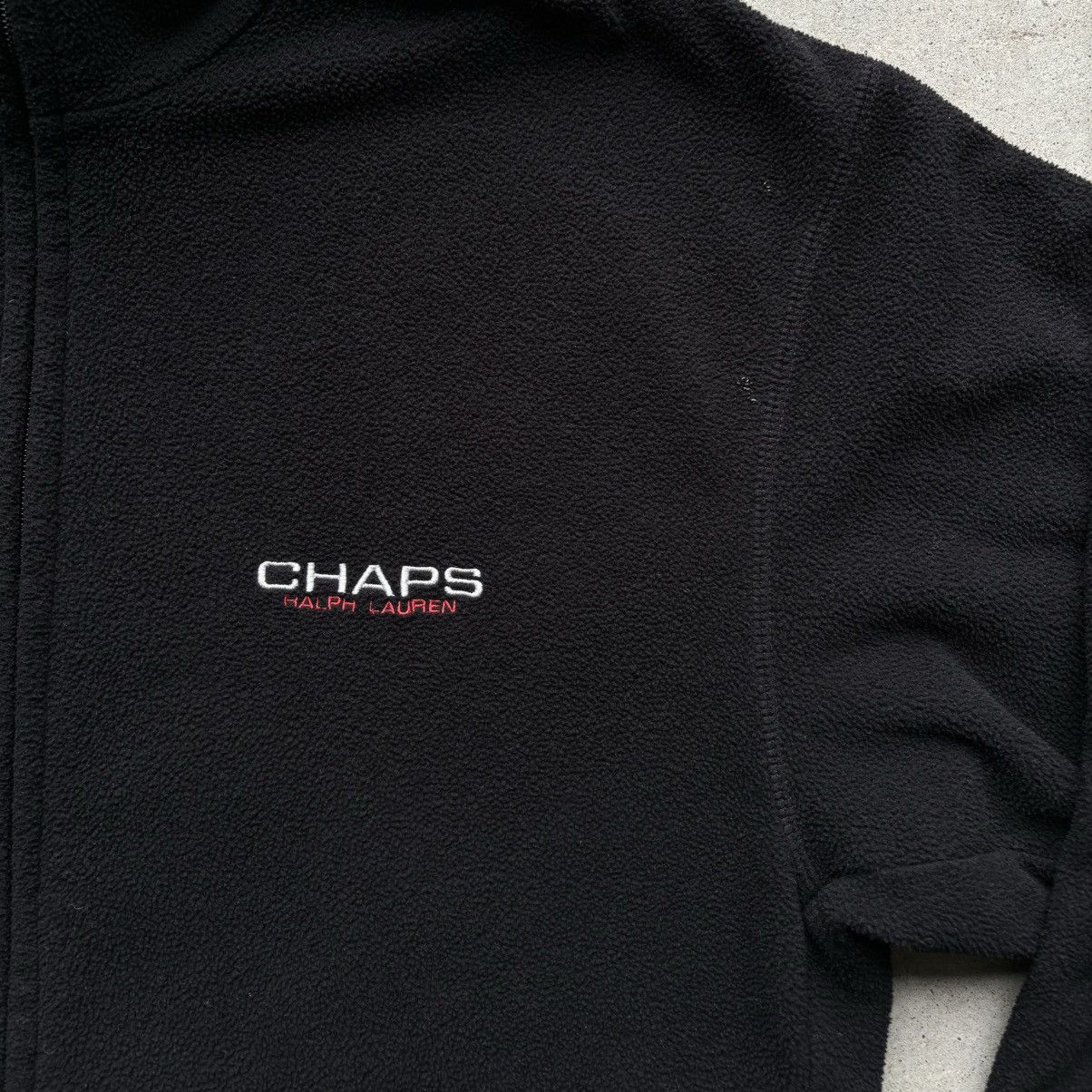 Chaps Ralph Lauren × Ralph Lauren × Vintage vintage 90s CHAPS RALPH LAUREN Fleece Spellout zip-up jacket Size US XL / EU 56 / 4 - 7 Thumbnail