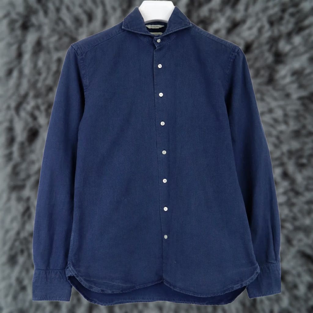 Suitsupply SUITSUPPLY Egyptian Cotton Shirt Blue 38 / 15 Cutaway Collar Button Up Mens Regular Long Sleeve Chest 38 Size US M / EU 48-50 / 2 - 1 Thumbnail