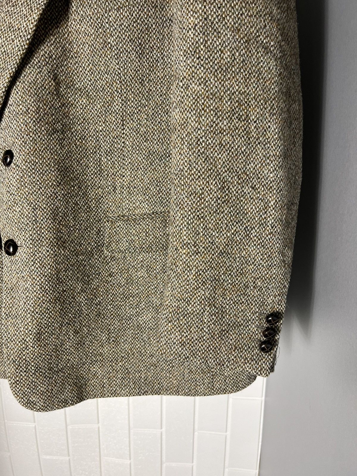 Harris Tweed × Vintage VERY RARE HARRIS TWEED ENGLAND DESIGNER BLAZER CASUAL 90s Size 46R - 3 Thumbnail
