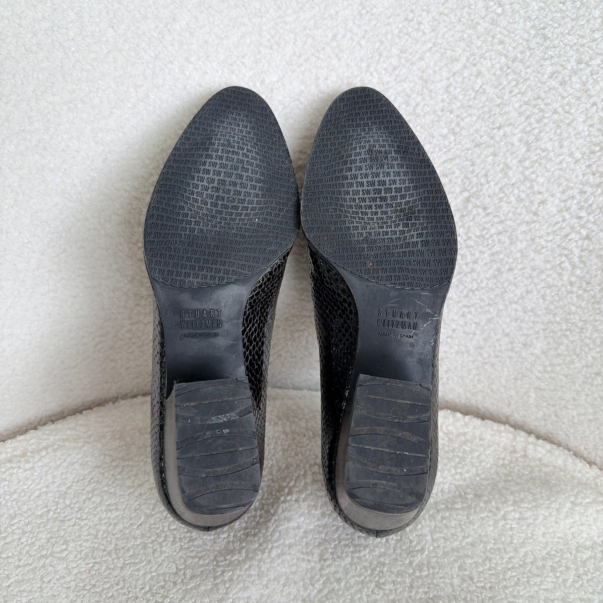 Stuart Weitzman Stuart Weitzman Black Tassel Block Heel Leather US 7 Size US 7 / IT 37 - 6 Thumbnail