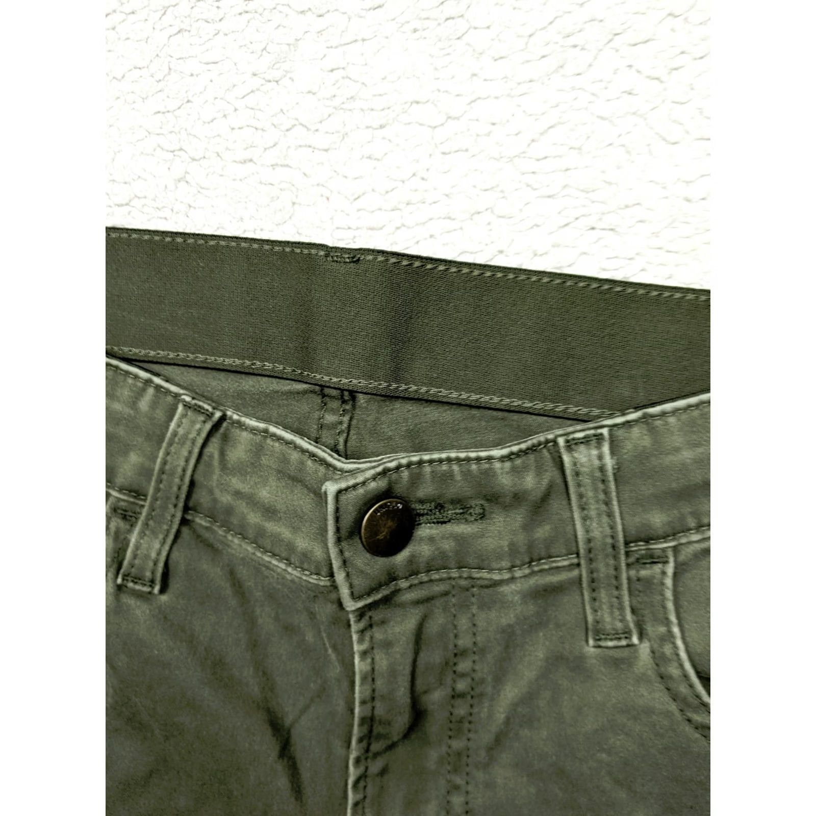 Uniqlo Uniqlo Womens S 27 4 Green Jean Jegging Skinny Drawstring Elastic Waistband Dark Jeans Womens Slim Bi-Stretch 30 in Inseam 30.5 in Regular Size Size 30" / US 8 / IT 44 - 4 Thumbnail