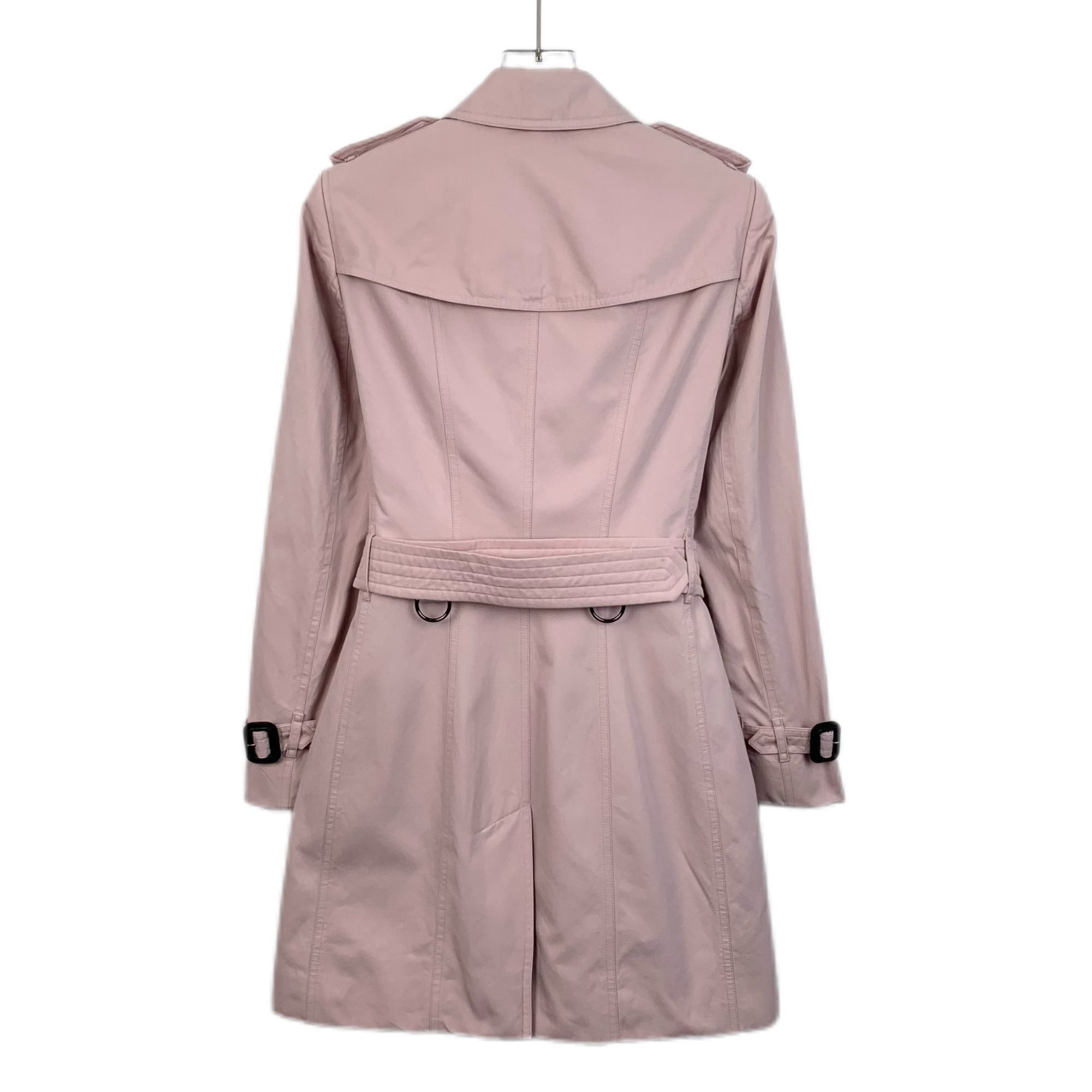 Burberry Burberry Light Purple Cotton Double-Breasted Belted Trench C Size XS / US 0-2 / IT 36-38 - 8 Thumbnail
