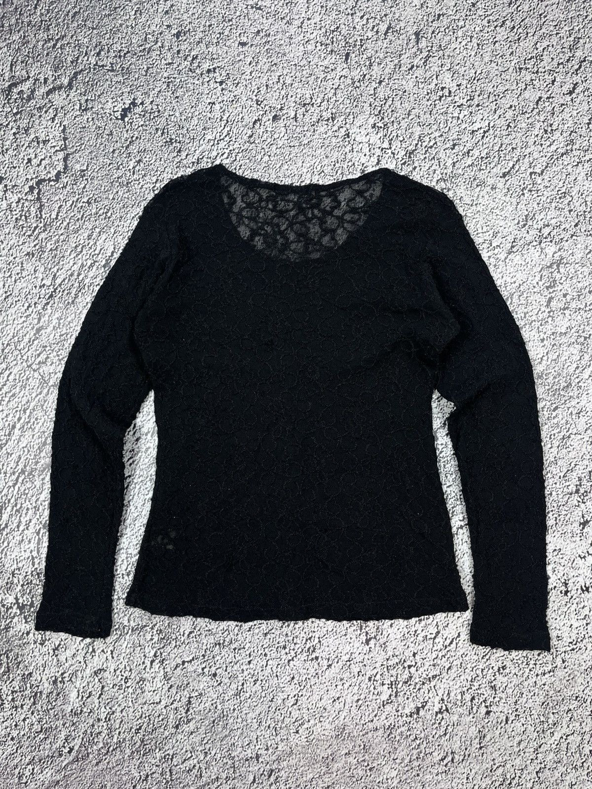 Vintage Cop Copine Style Vintage Y2k Mesh Embroidered Top Size S / US 4 / IT 40 - 6 Thumbnail