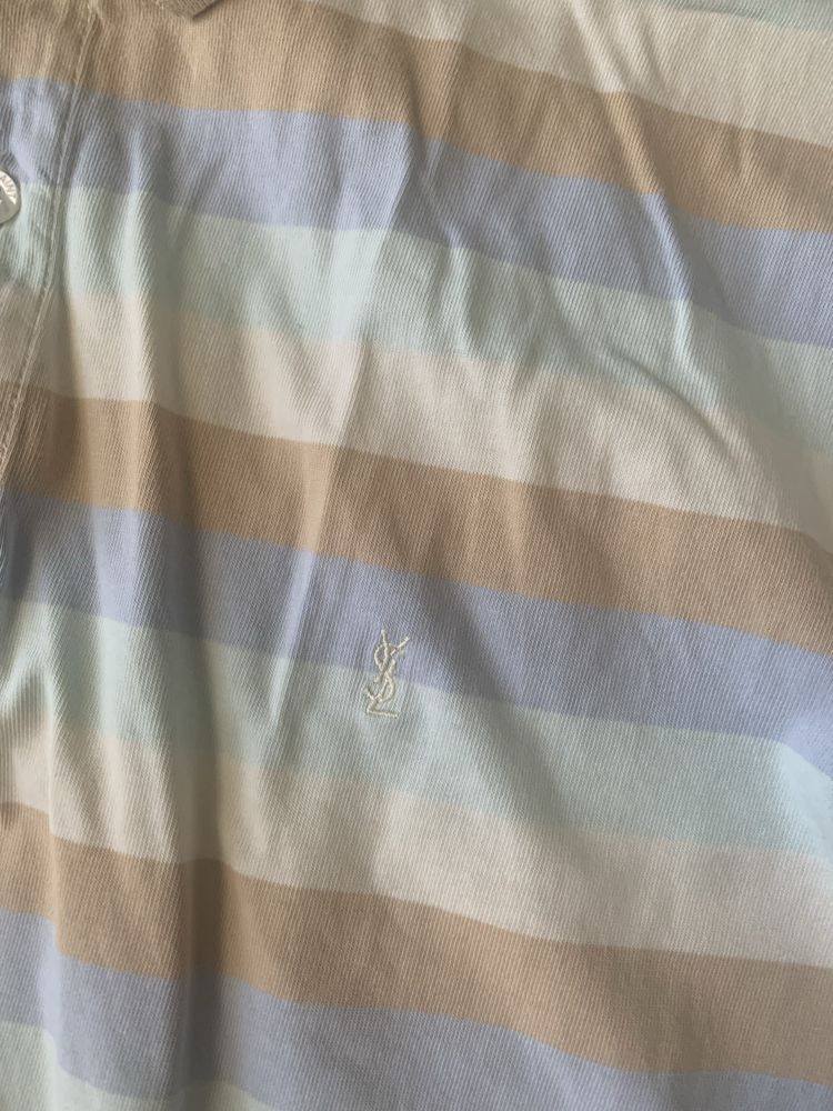 Yves Saint Laurent Vintage YSL striped polo t-shirt Size US L / EU 52-54 / 3 - 3 Thumbnail