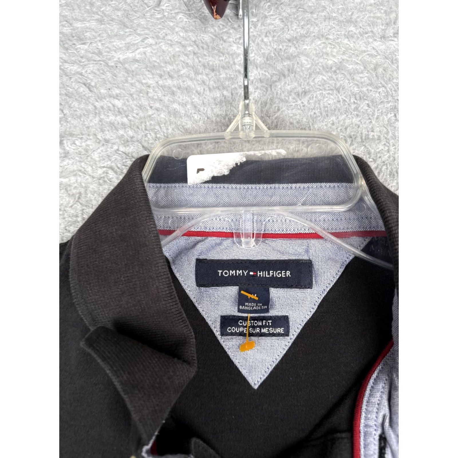 Tommy Hilfiger Tommy Hilfiger Polo Shirt Mens M Black Cotton Custom Fit Logo Casual Knit Size US M / EU 48-50 / 2 - 7 Thumbnail