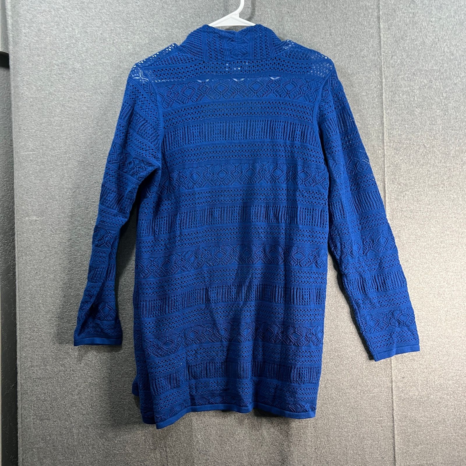 Other Joan Rivers Crochet Stripe Open Front Cardigan Summer Size M / US 6-8 / IT 42-44 - 2 Thumbnail