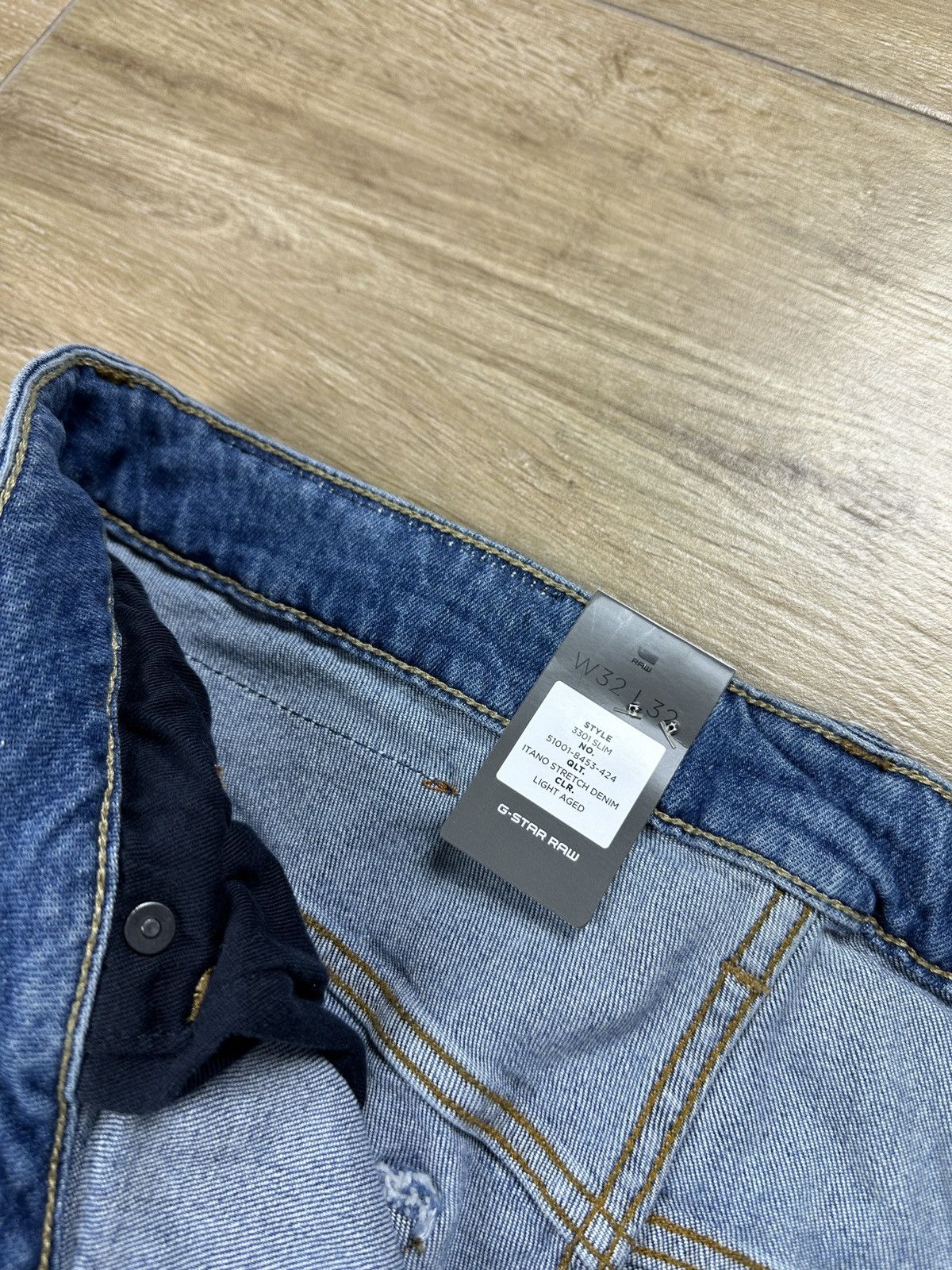 G-Star NEW🏷️ G-Star Raw 3301 OT Slim Denim Jeans Size US 32 / EU 48 - 5 Thumbnail