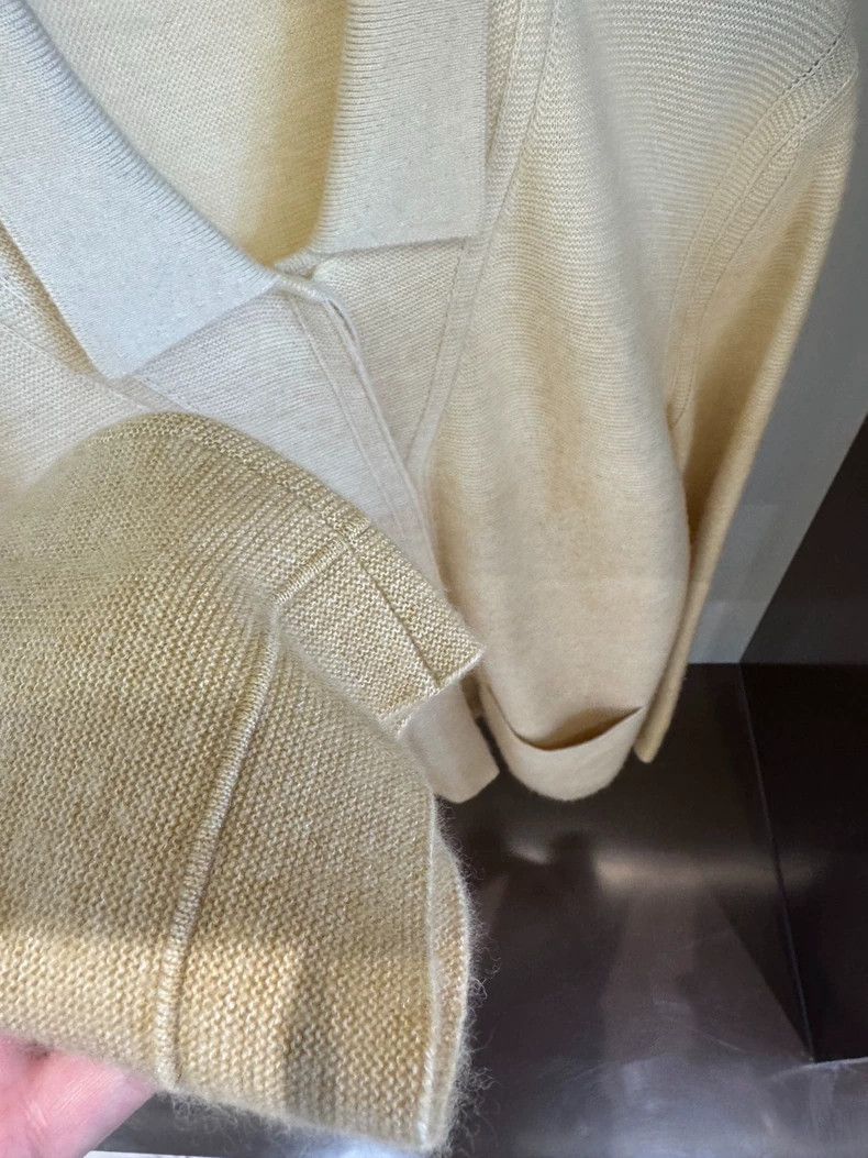 Loro Piana LORO PIANA Pale yellow gradient cashmere cardigan Size M / US 6-8 / IT 42-44 - 4 Thumbnail