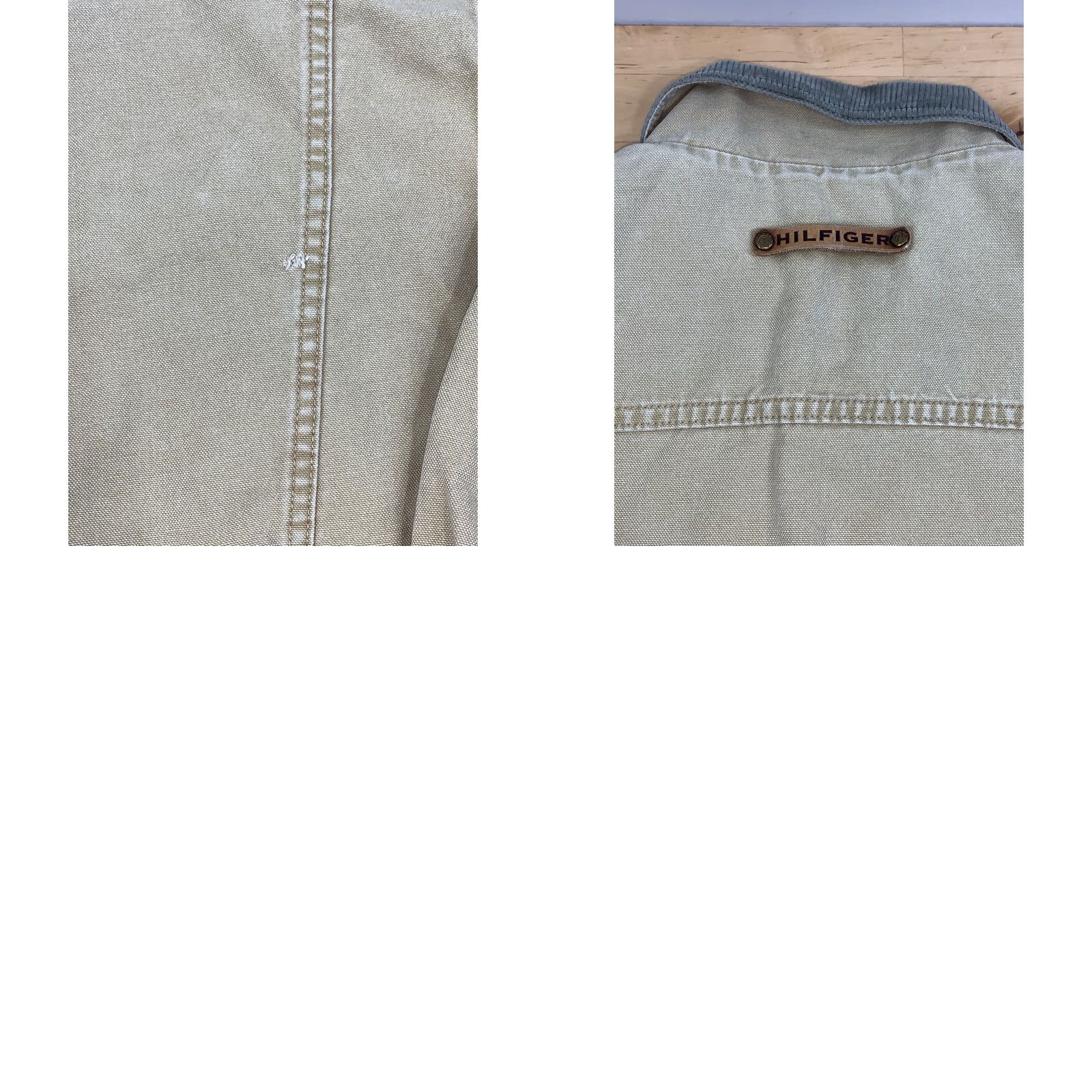 Tommy Hilfiger VINTAGE Tommy Hilfiger Jacket Mens XL Lined Button Beige 90s Chore Jacket Beige 90s Mens Jacket Size US XL / EU 56 / 4 - 9 Thumbnail