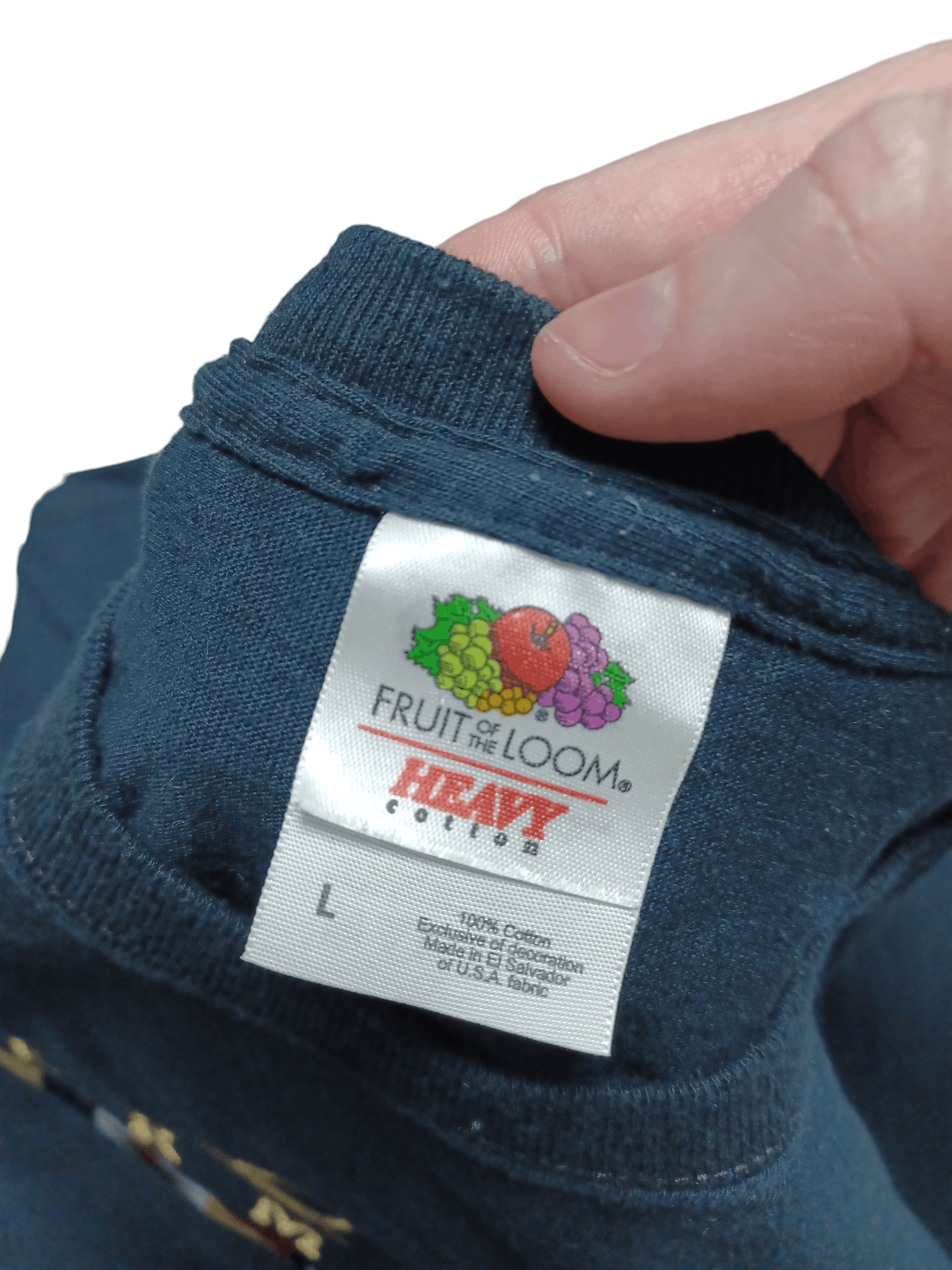Fruit Of The Loom VINTAGE 90S FOTL EMBROIDERED LOGO BERMUDA TEE Size US L / EU 52-54 / 3 - 4 Thumbnail