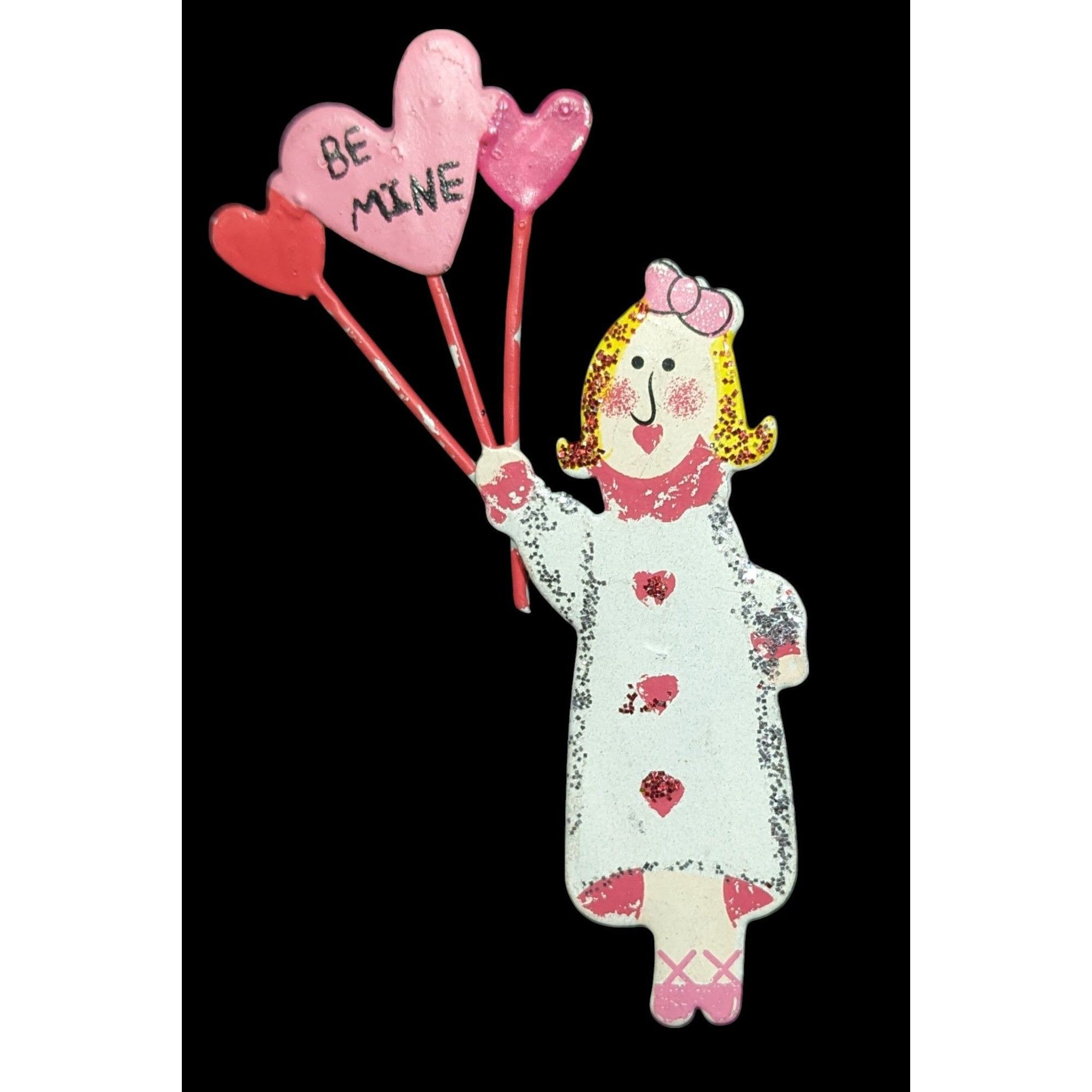 Other Vintage Valentine Be Min Balloon Painted Metal Brooch Size ONE SIZE - 1 Thumbnail