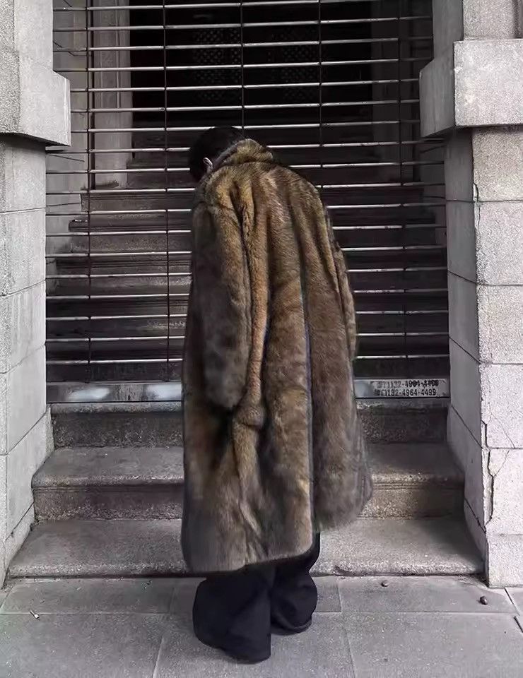 Other Streetwear Faux Fur Long Designer Coat Jacket Size US L / EU 52-54 / 3 - 6 Thumbnail
