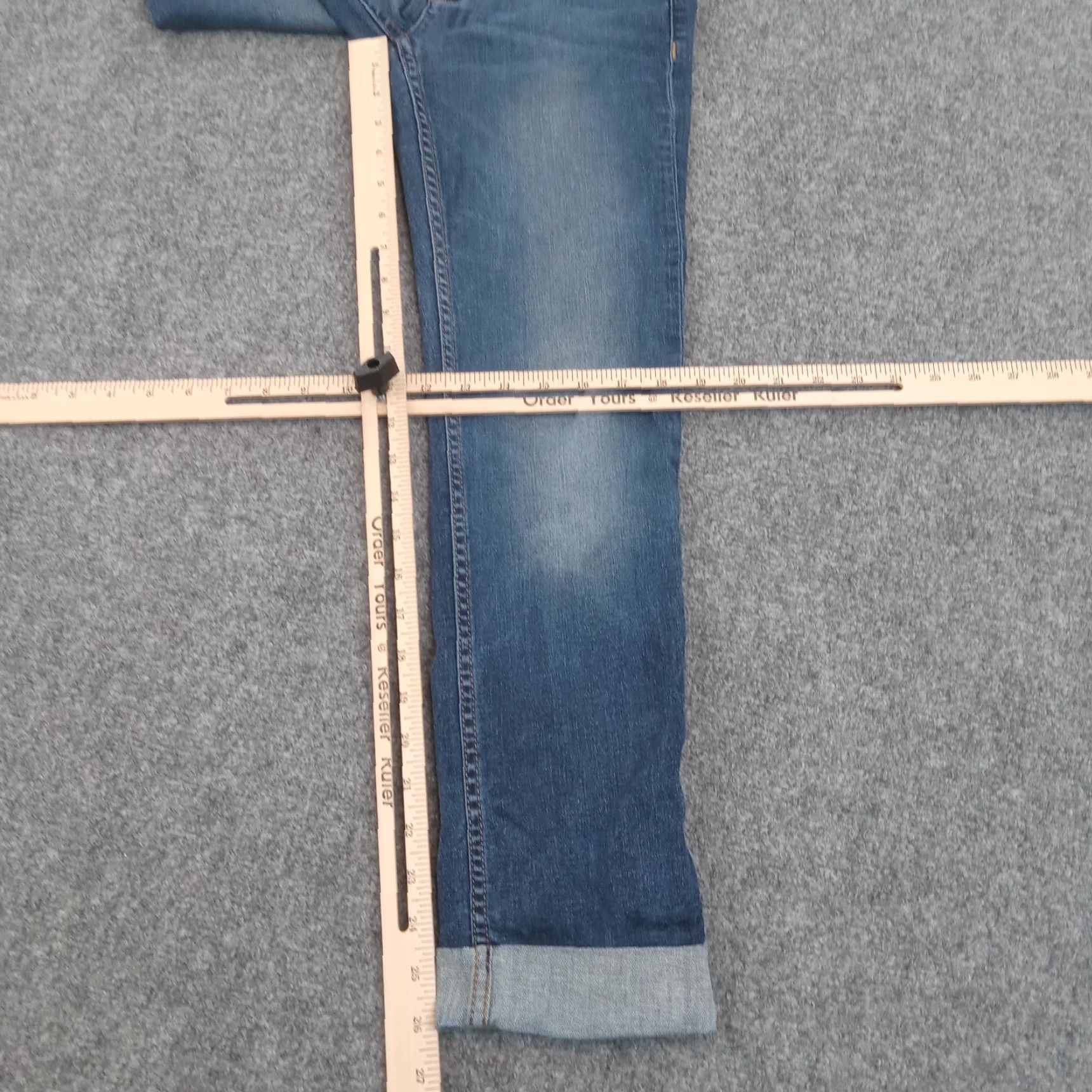 Hudson Hudson Womens Blue Denim Straight Leg Jeans Size 25 (26x26) Stretch Size 42" / US 20 - 2 Thumbnail