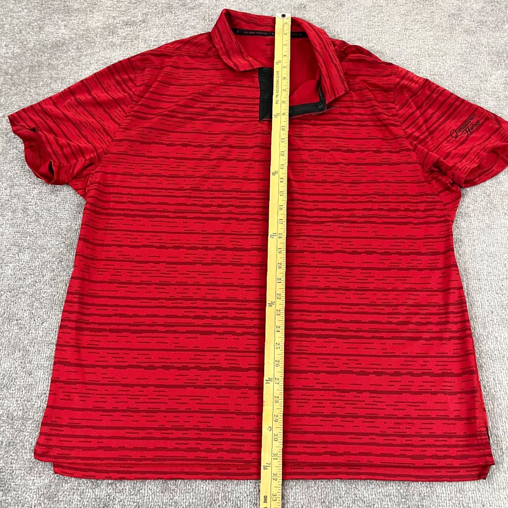 Nike Nike Tiger Woods Polo Mens XL Red Snap Collar Queenstown Harbor Dri-Fit ADV TW Size US XL / EU 56 / 4 - 7 Thumbnail