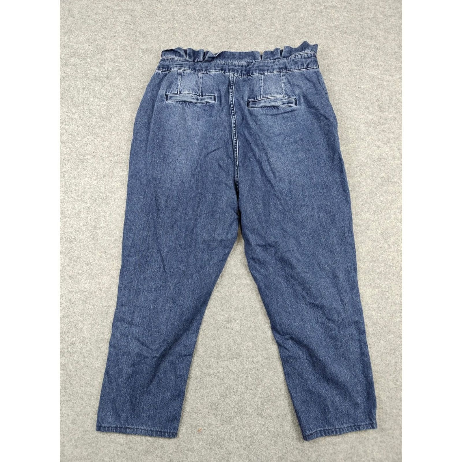 Boden Boden Buckle Tapered Leg Jeans Womens 12 Blue High Rise Adjustable Waist Denim Pants Size 34" / US 12 / IT 48 - 7 Thumbnail