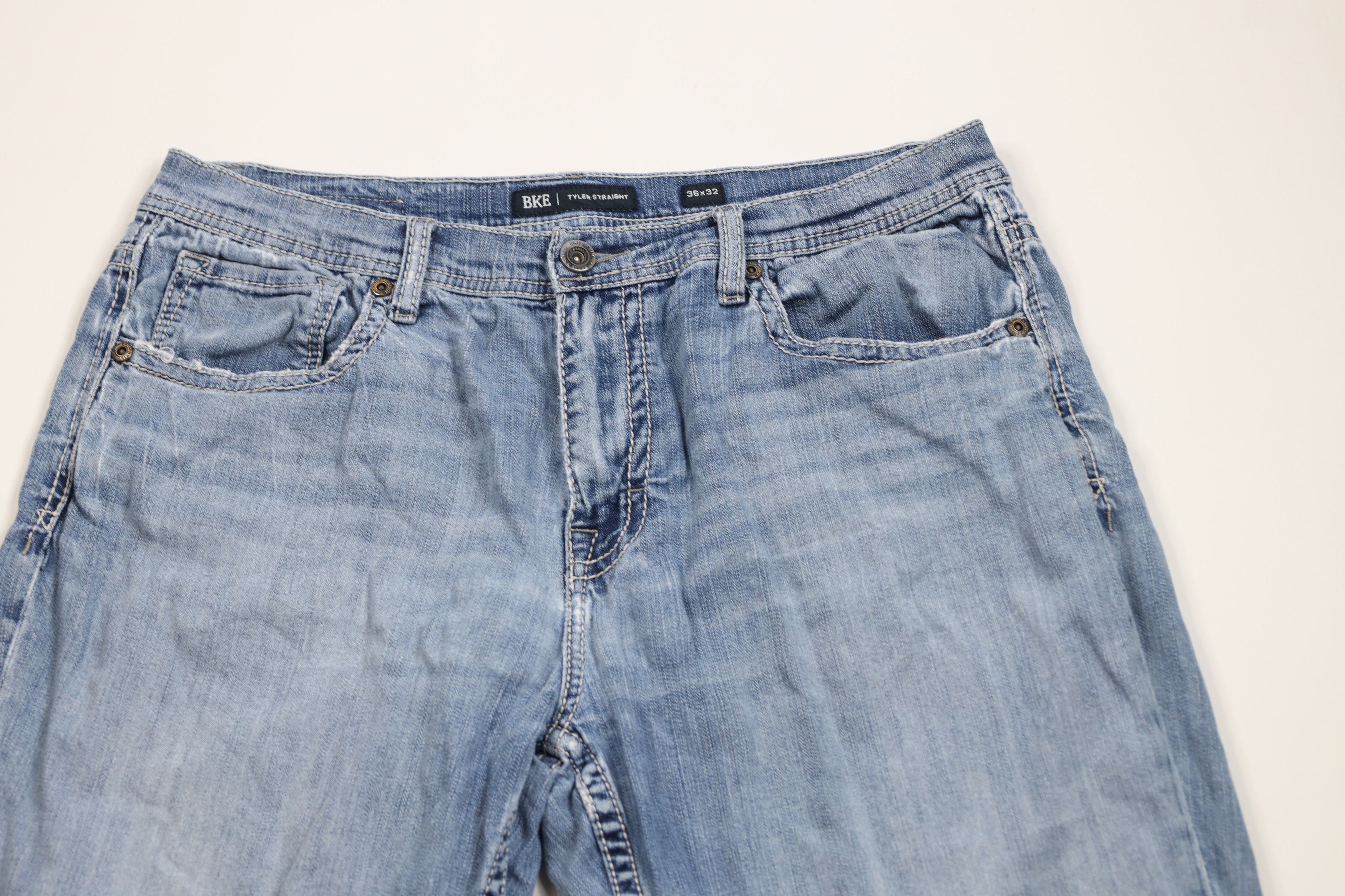 Vintage Buckle BKE Thick Stitch Stretch Tyler Straight Leg Jeans Size US 36 / EU 52 - 2 Thumbnail