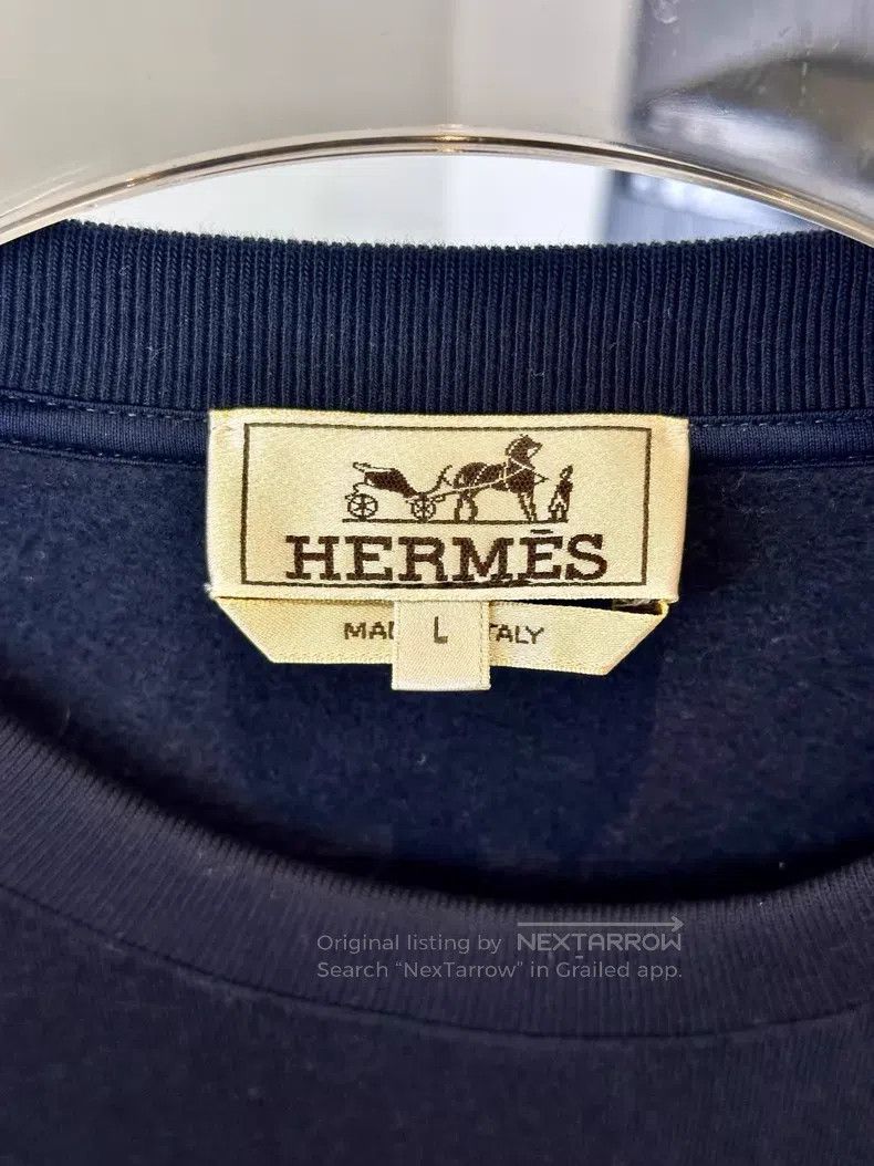 Hermes Hermes Leather Detail Cartoon Animal Long Sleeve Round Nec Size US L / EU 52-54 / 3 - 3 Thumbnail