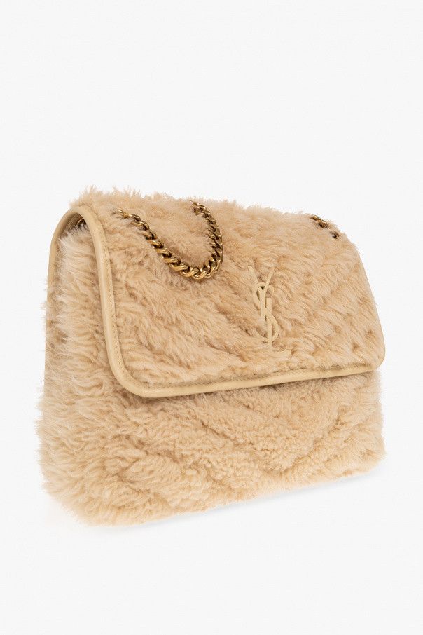Saint Laurent Paris o1s1wg111125 YSL Bo Mng Niki Medium Shearling Shoulder Bag Size ONE SIZE - 4 Thumbnail