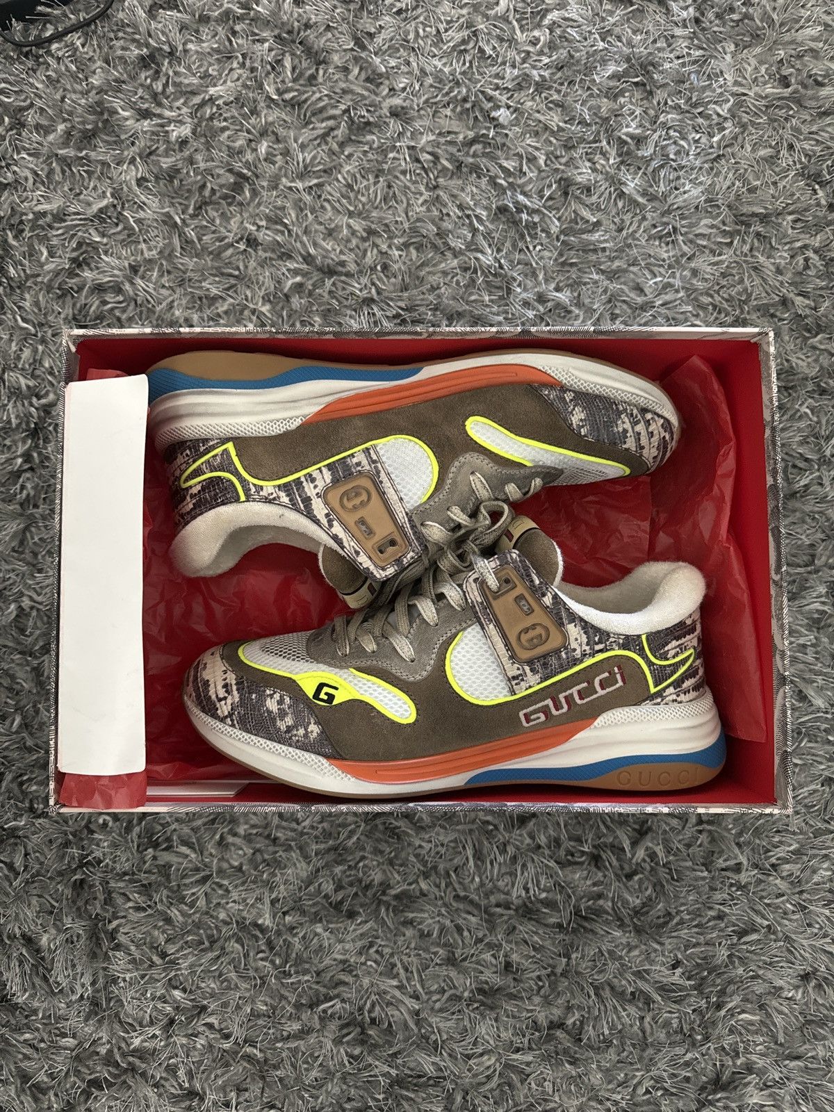 Gucci Ultrapace Snakeskin shoes