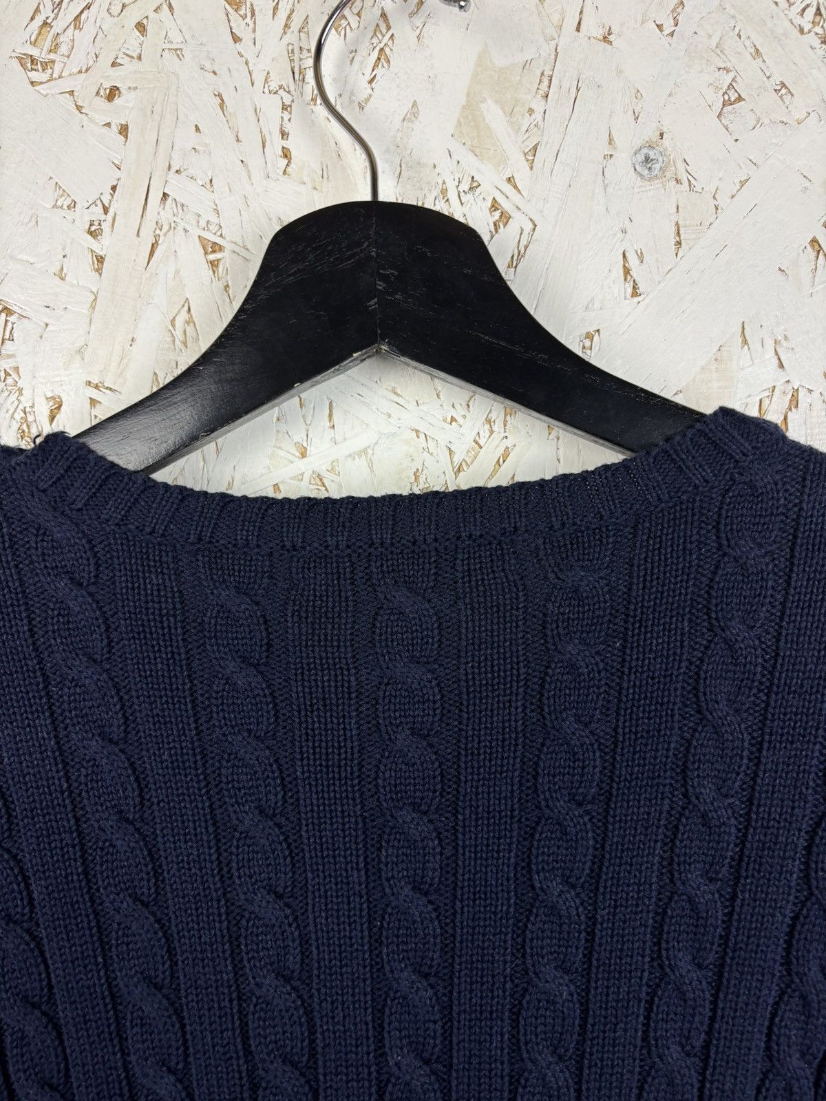 Polo Ralph Lauren Polo Ralph Lauren LRL Cable Knit Sweater In Navy Size S Size S / US 4 / IT 40 - 6 Thumbnail