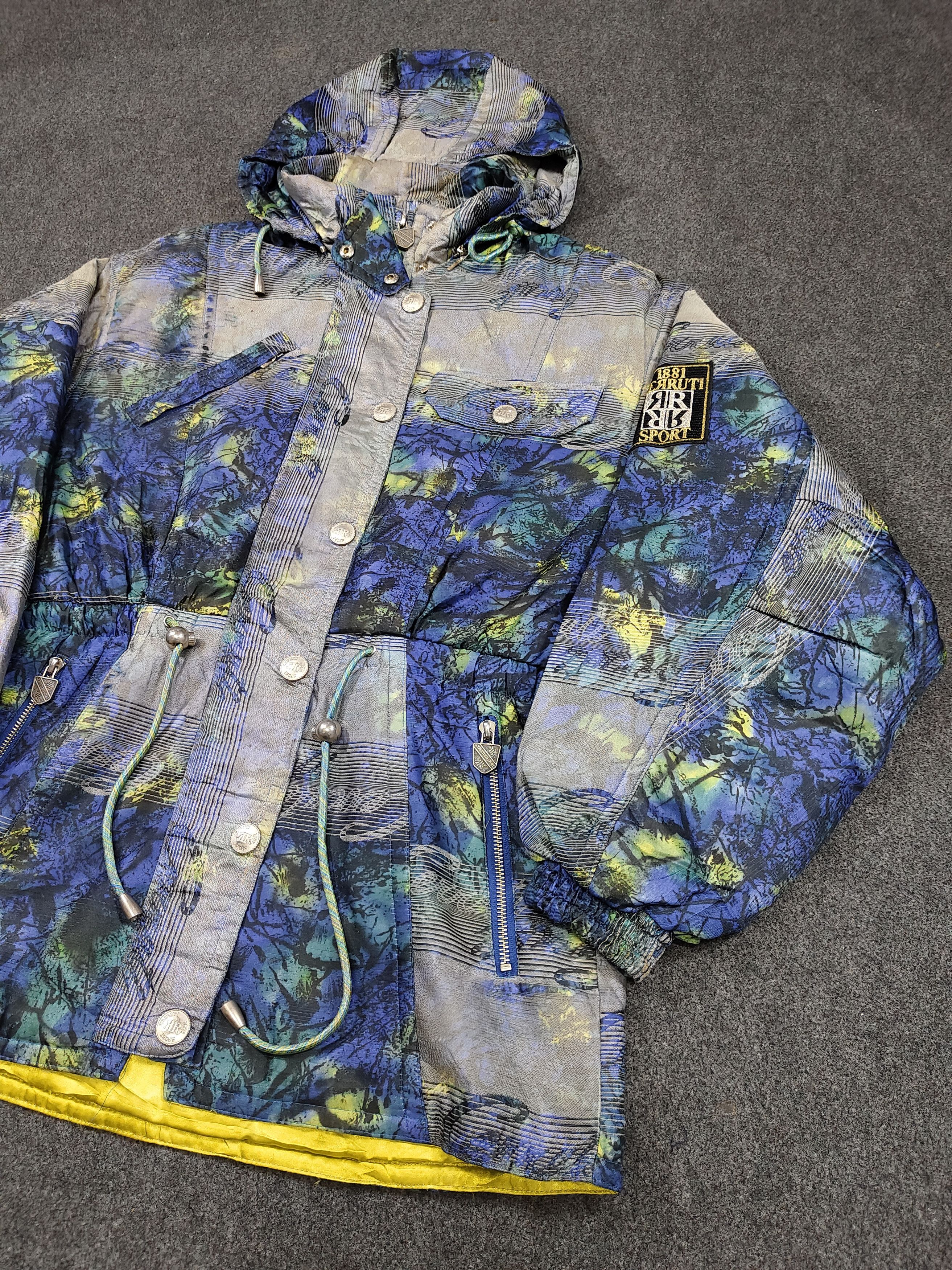 Cerruti 1881 90s Cerruti 1881 Sport Abstrac Art Graphic Parka Jacket Size US M / EU 48-50 / 2 - 3 Thumbnail