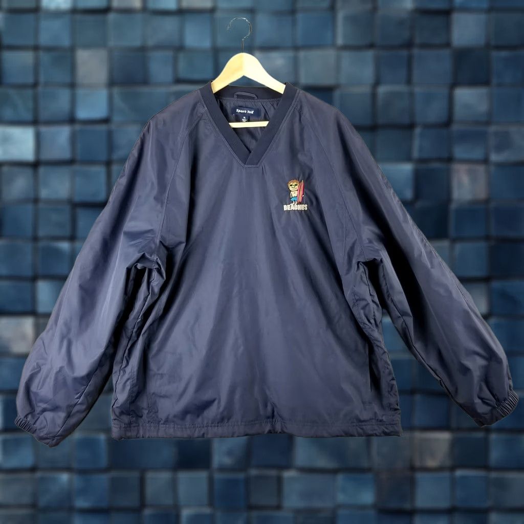 Vintage Cartoon Six Pack Beaches Guy Embroidered Windbreaker Jacket Men XL Blue Surfing Size US XL / EU 56 / 4 - 1 Thumbnail