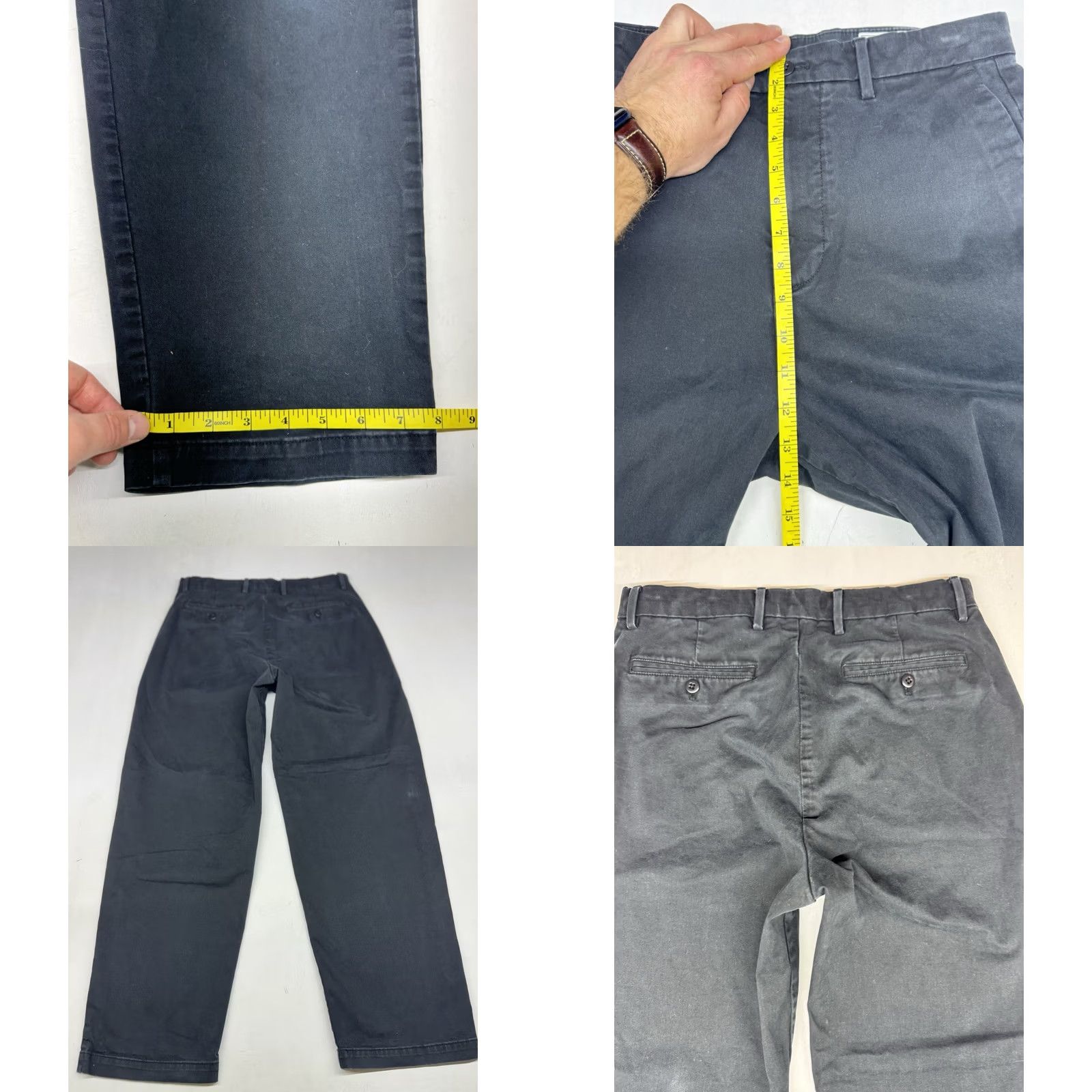 Gap Gap Khakis Pants Baggy Fit Black 30x29 Mens Modern Chinos Flat Front Cotton Spandex Pockets Easy Care Size US 30 / EU 46 - 8 Thumbnail