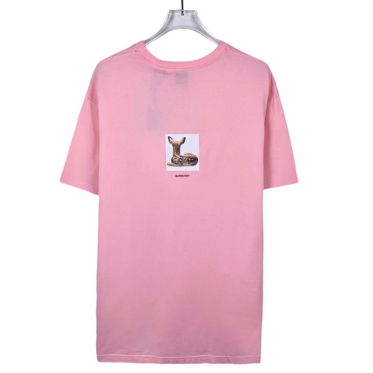Burberry Burberry Pink Cotton T-Shirt With Deer Print Graphic Size S / US 4 / IT 40 - 2 Thumbnail