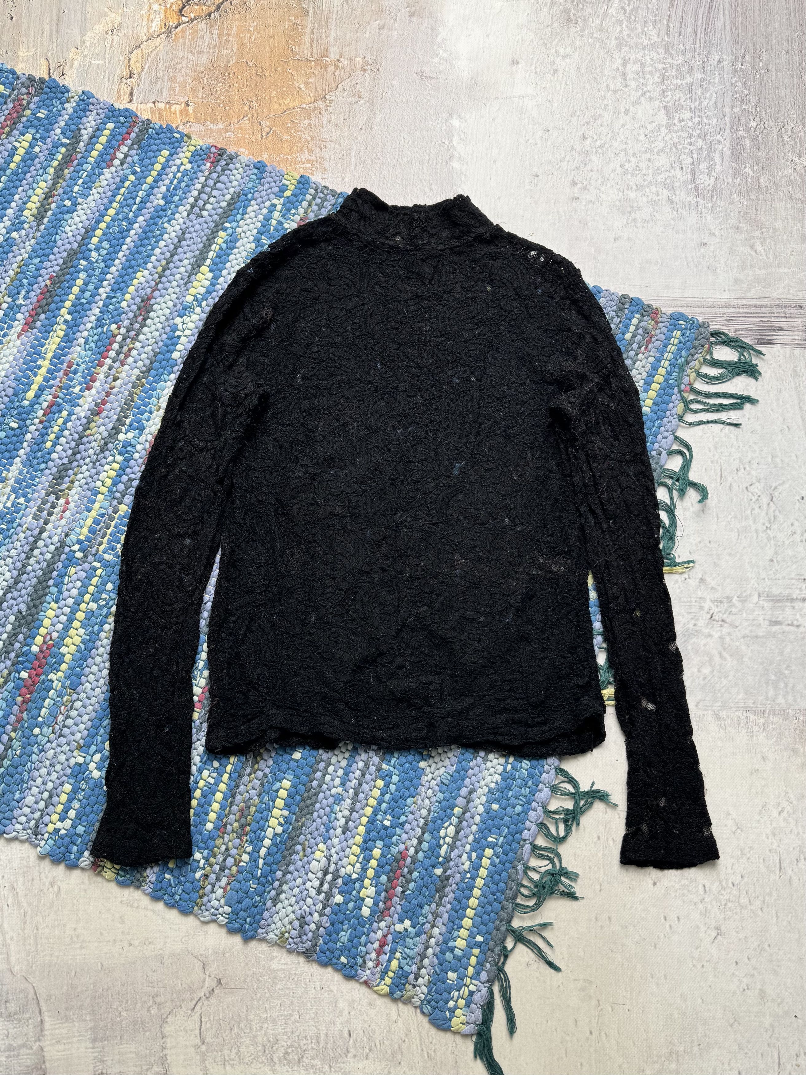 Vintage Vintage Mesh Lace Long Sleeve A8(V1)D15 Size S / US 4 / IT 40 - 1 Thumbnail