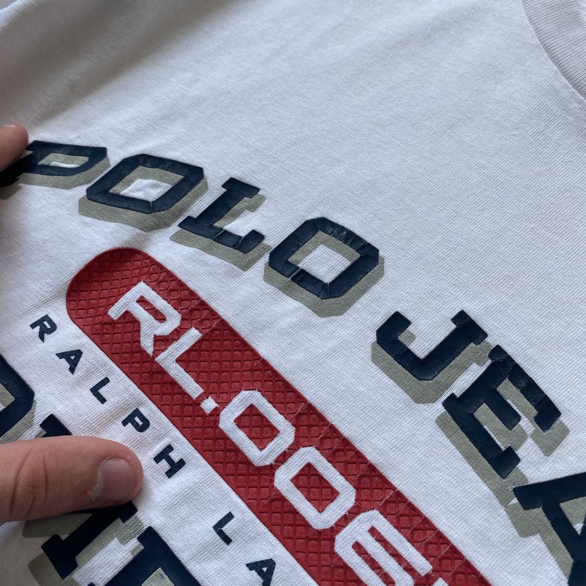 Polo Ralph Lauren Vintage Polo Ralph Lauren Jeans big logo Streetwear tee Size US L / EU 52-54 / 3 - 4 Thumbnail