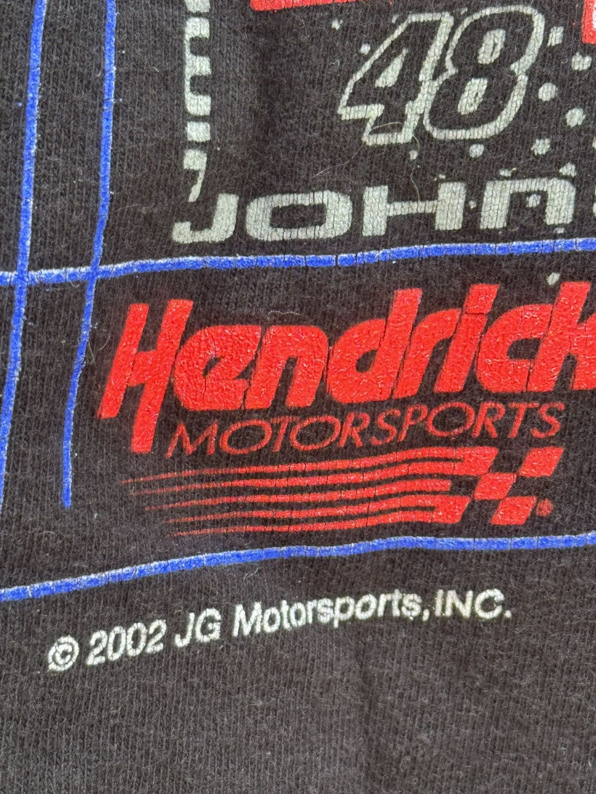 NASCAR × Vintage vintage 2002 Jimmie Johnson NASCAR Checkered Flag L race tee Size US L / EU 52-54 / 3 - 4 Thumbnail