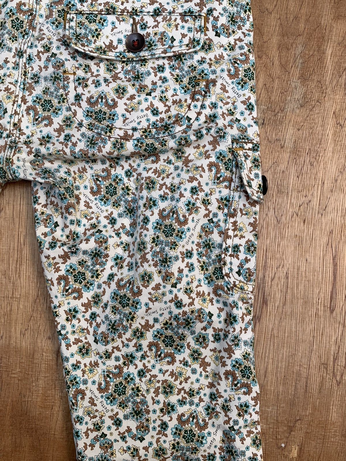 Japanese Brand Betty Smith Origin Is Kojima Streching Fullprint Cargo Pant Size 29" - 12 Thumbnail