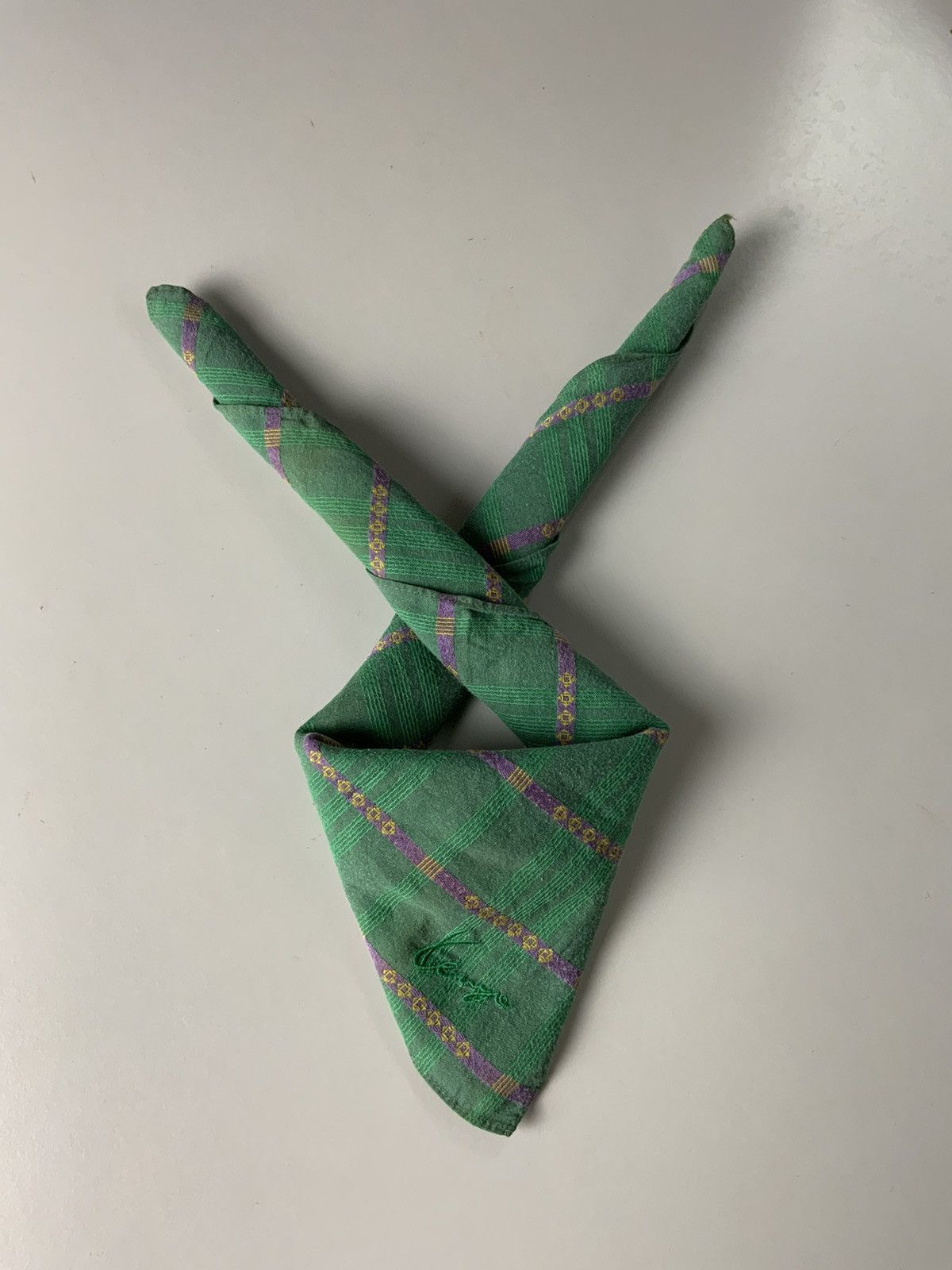 Kenzo Kenzo Green Bandana Handkerchief Size ONE SIZE - 1 Thumbnail