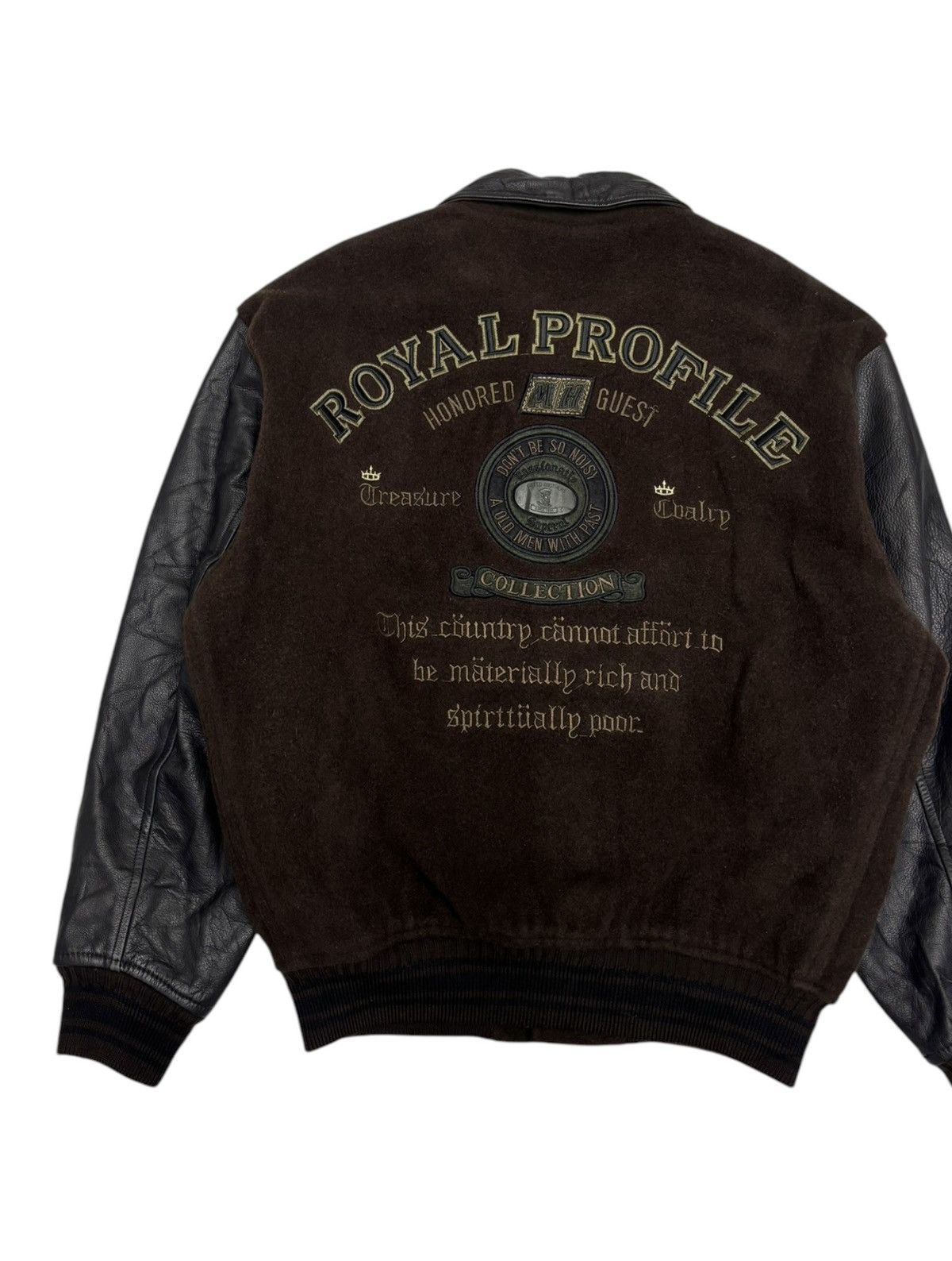 Japanese Brand Vintage Don’t Be So Noisy MacHope Leather Varsity Jacket Size US L / EU 52-54 / 3 - 4 Thumbnail